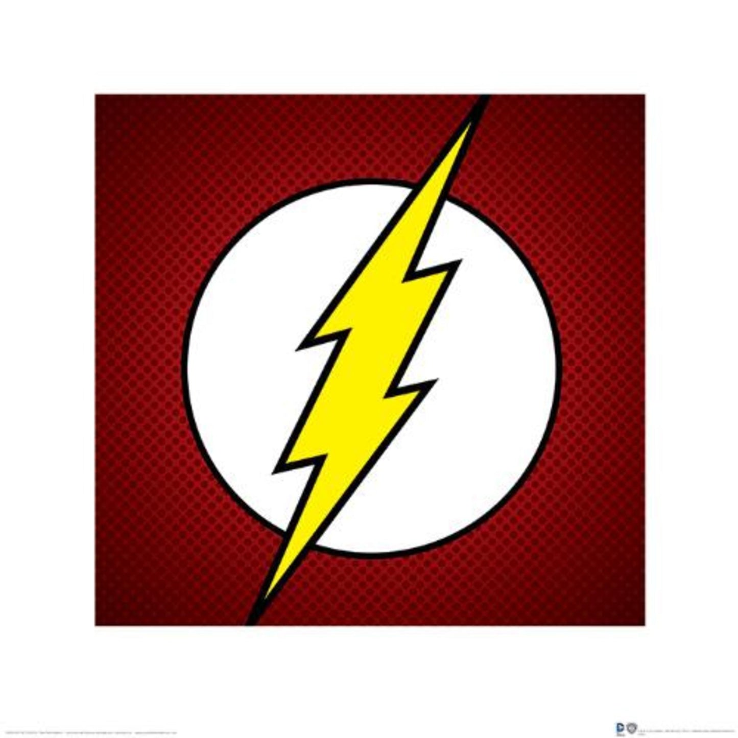 Kunstdruck DC Comics - The Flash - Symbol 40x40cm