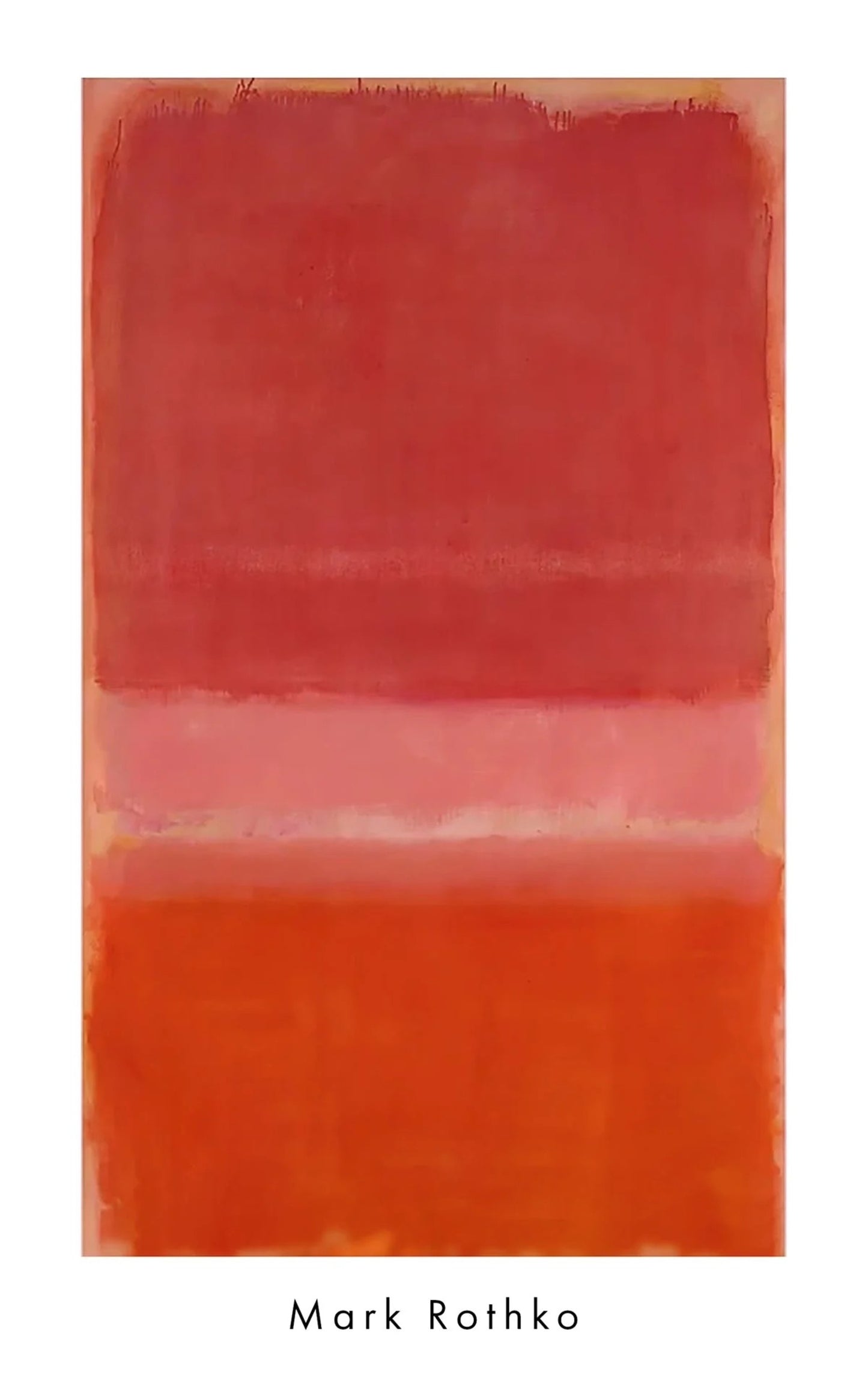 Kunstdruck Mark Rothko Untitles Red 1956 56x89cm