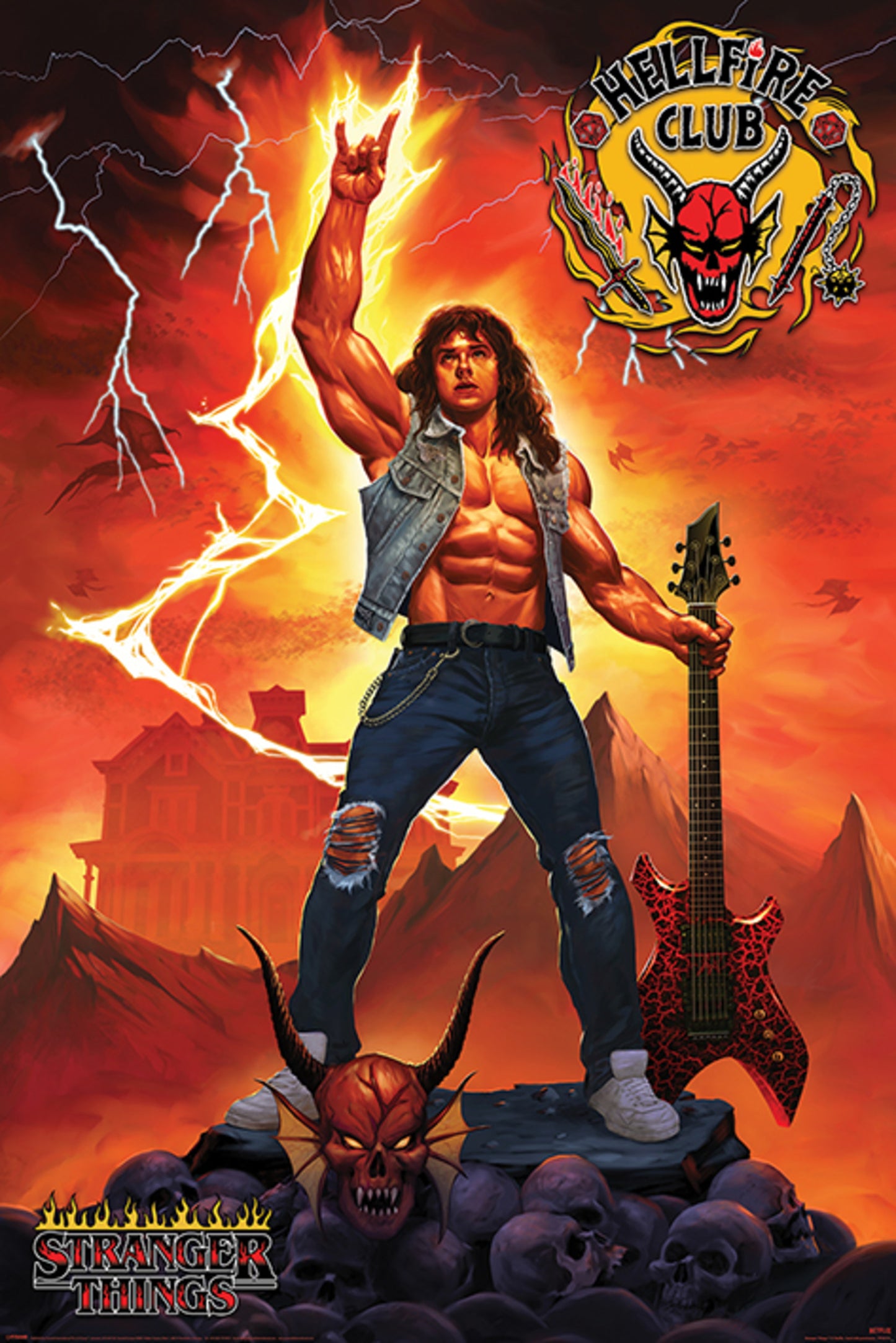 Poster Stranger Things - 4 Hellfire Club Rock God 61x91,5cm