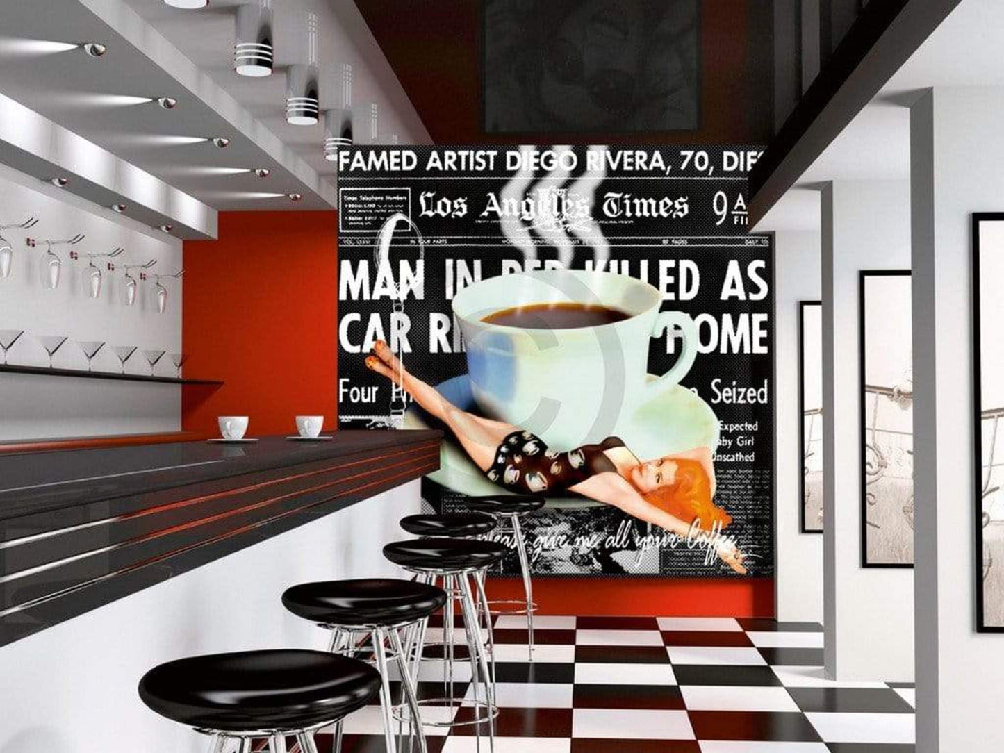 Kunstdruck Marcel Terrani - Give me all your coffee 70x70cm