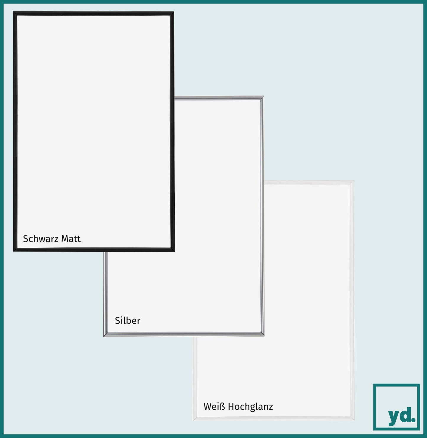 Posterrahmen 38x52cm Schwarz Matt MDF Parma