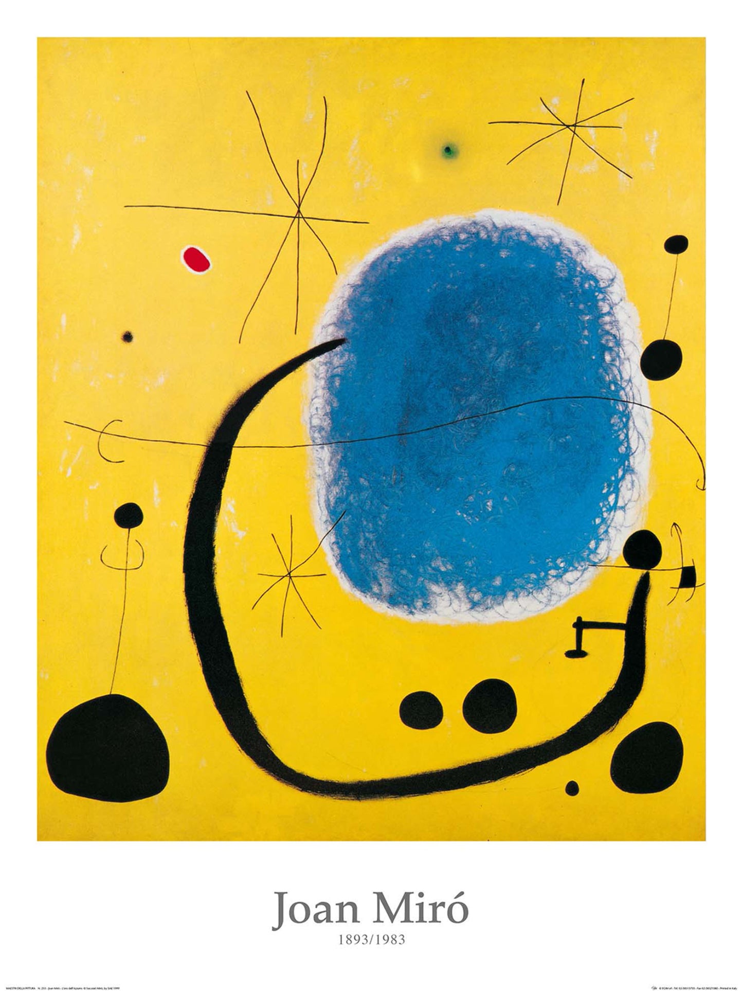 Kunstdruck Joan Miro - L'oro dell'Azzurro 60x80cm
