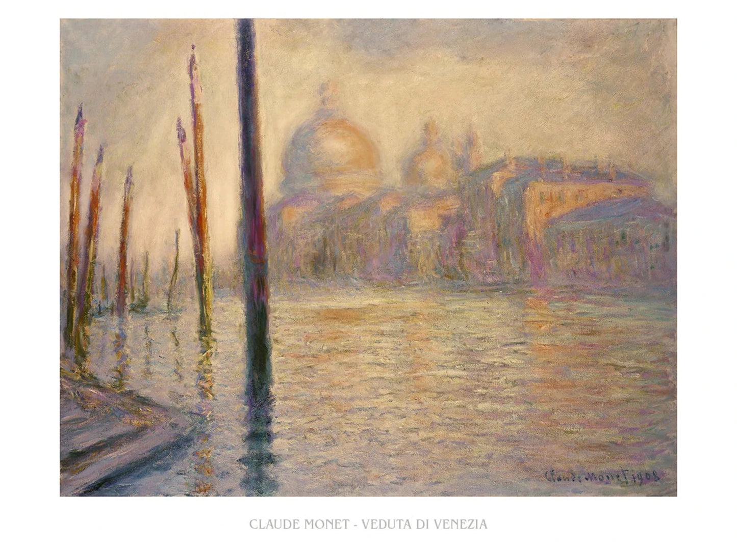 Kunstdruck Claude Monet Veduta Di Venezia 80x60cm