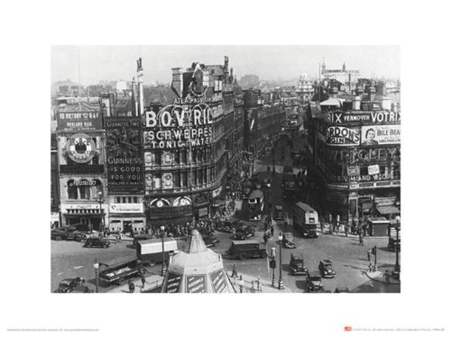 Kunstdruck Time Life Piccadilly Circus London 1942 30x40cm