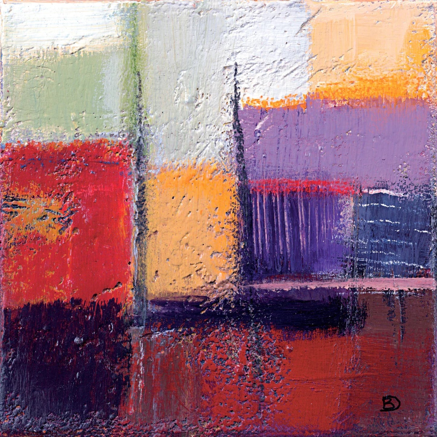 Kunstdruck Bea Danckaert - Violet Statics I 40x40cm