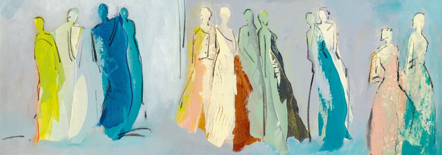 Kunstdruck Cilia De Munnik - Begegnungen I 100x35cm