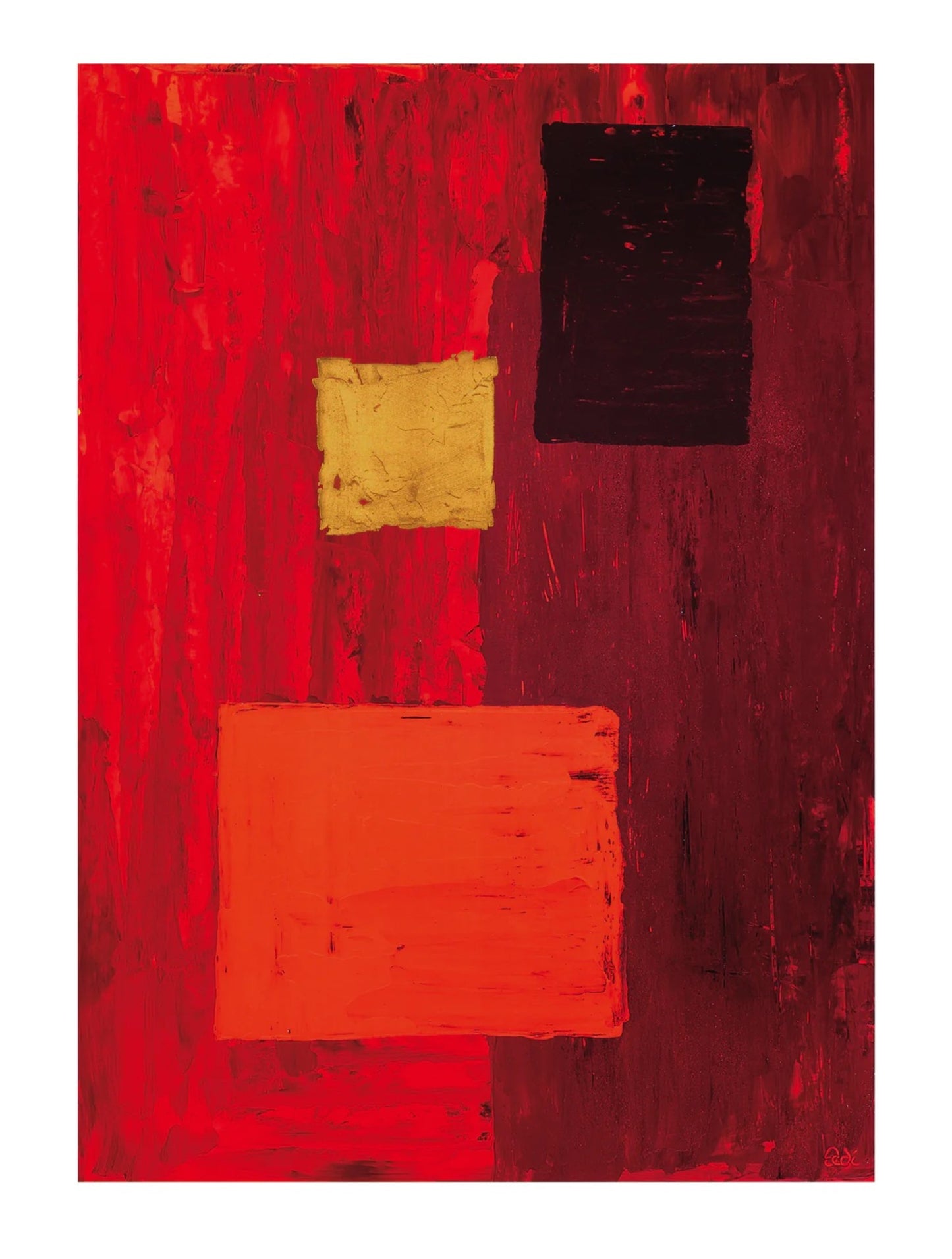 Kunstdruck Jodi Phillips - Schlichtes Rot 60x80cm