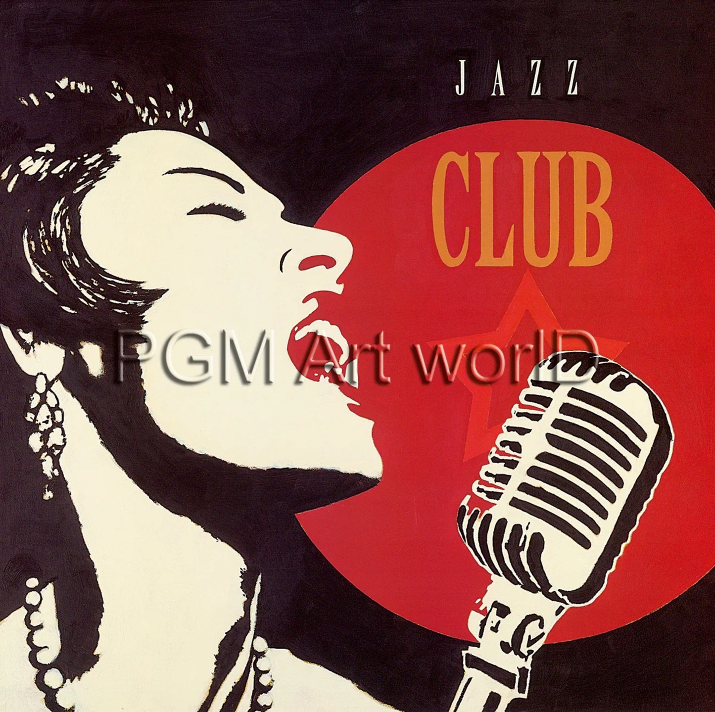 Kunstdruck Marco Fabiano - Jazz Club 70x70cm