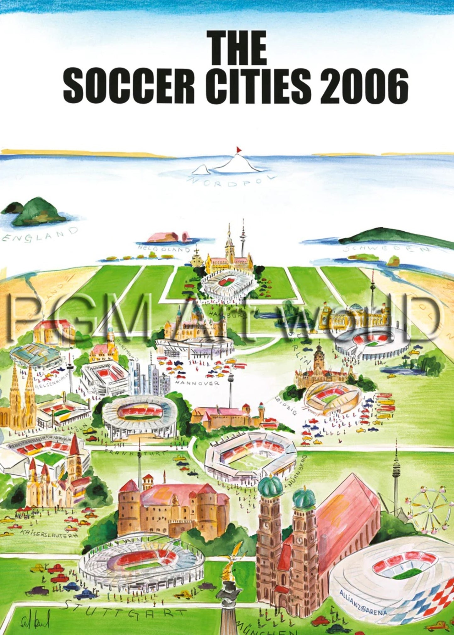 Kunstdruck Sylvia Joel - The Soccer Cities 2006 50x70cm