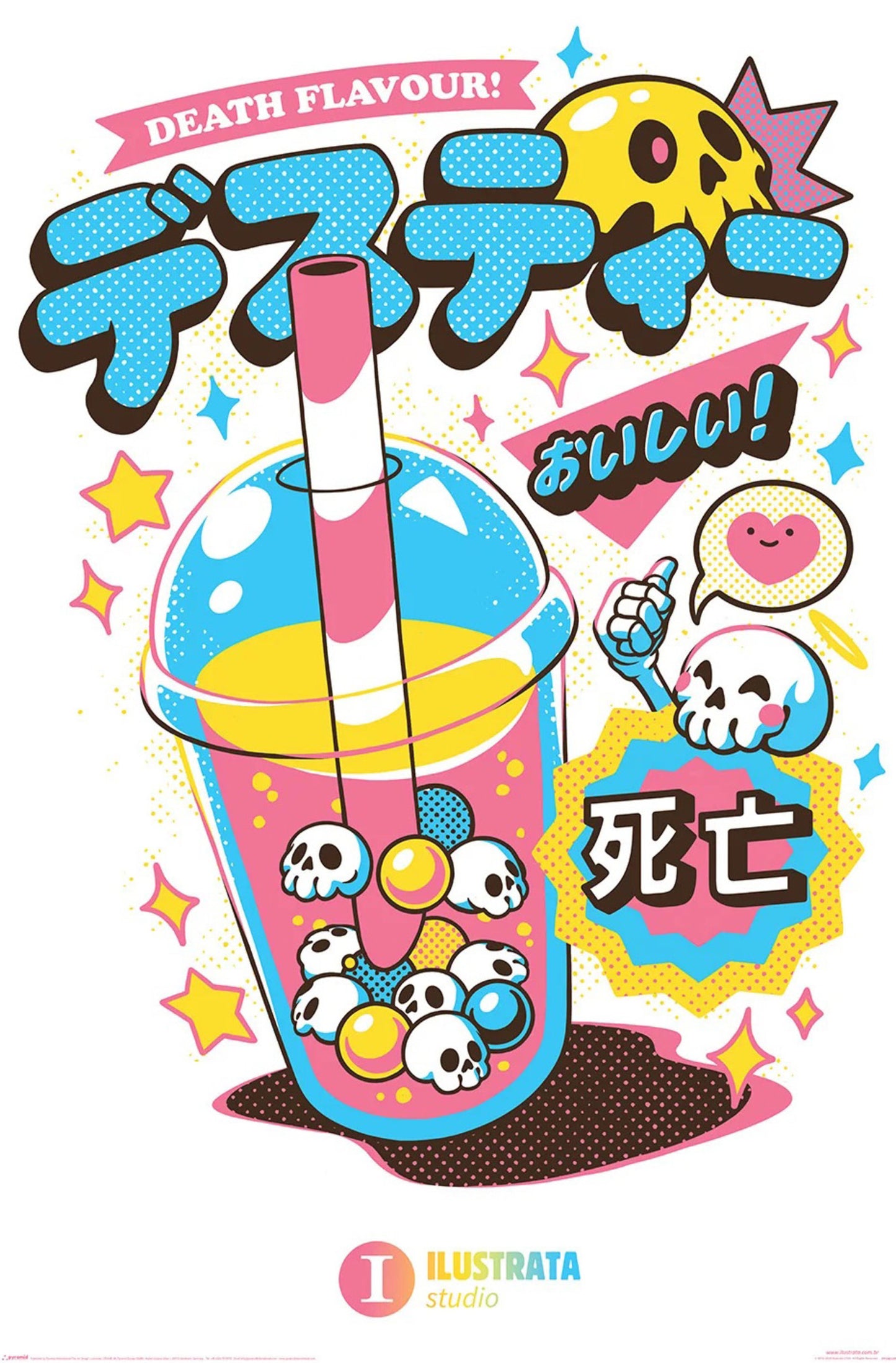 Poster Ilustrata Death Bubble Tea 61x91,5cm