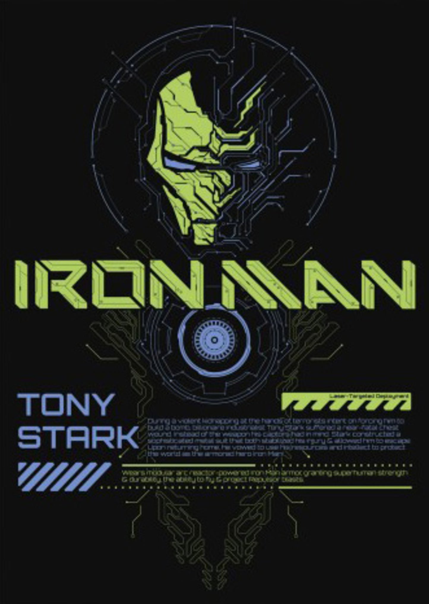 Poster Marvel Iron Man Glow in the Dark 50x70cm