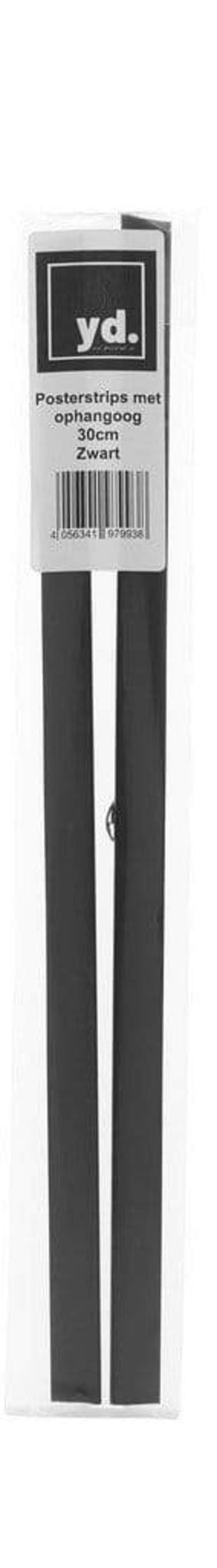 Posterhänger 30cm Schwarz - Posterleiste mit Aufhängauge