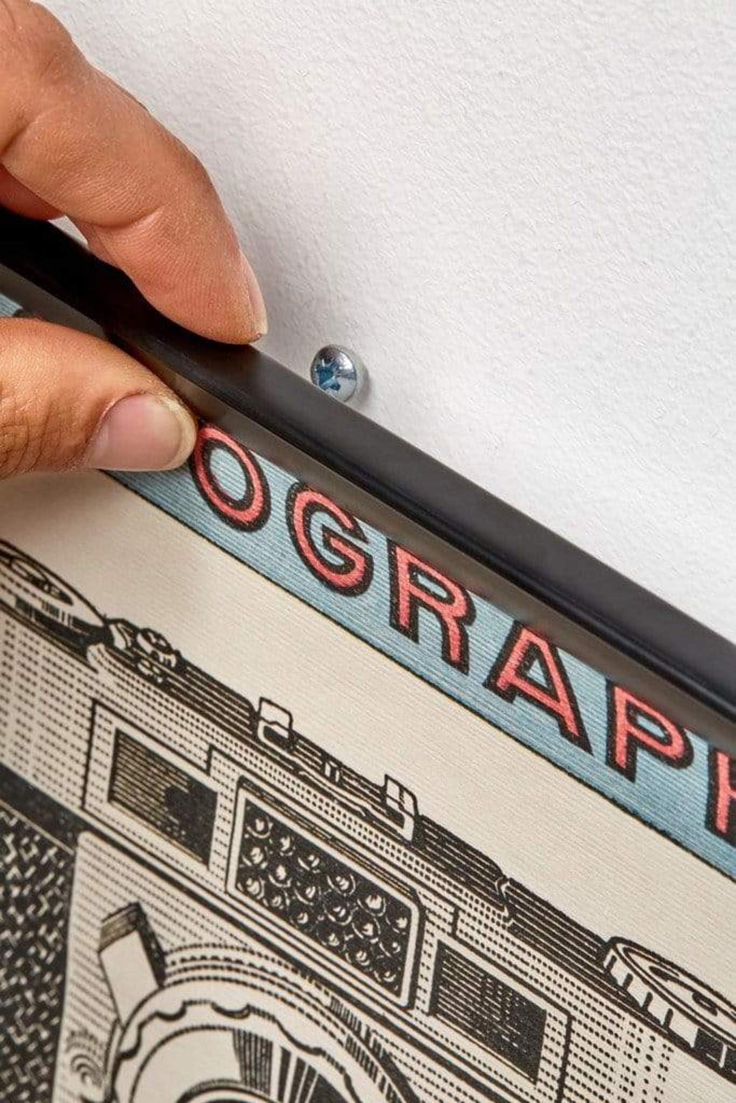 Posterhänger 30cm Schwarz - Posterleiste mit Aufhängeloch