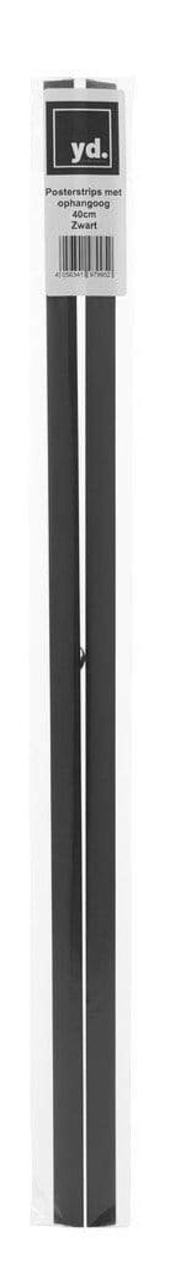 Posterhänger 40cm Schwarz - Posterleiste mit Aufhängauge