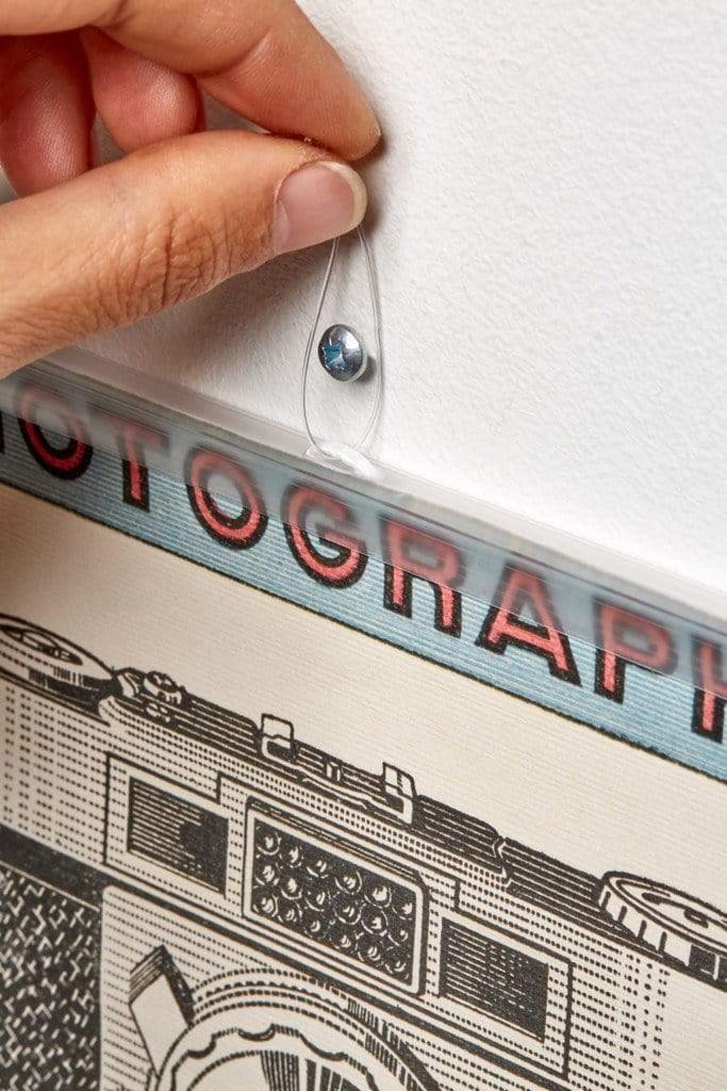 Posterhänger 75cm Transparent - Posterleiste mit Aufhängauge