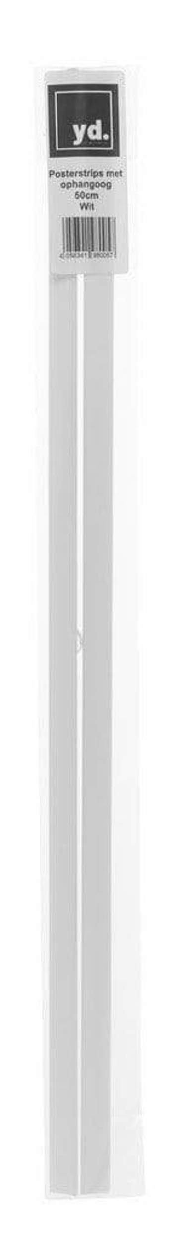 Posterhänger 50cm Weiß - Posterleiste mit Aufhängauge