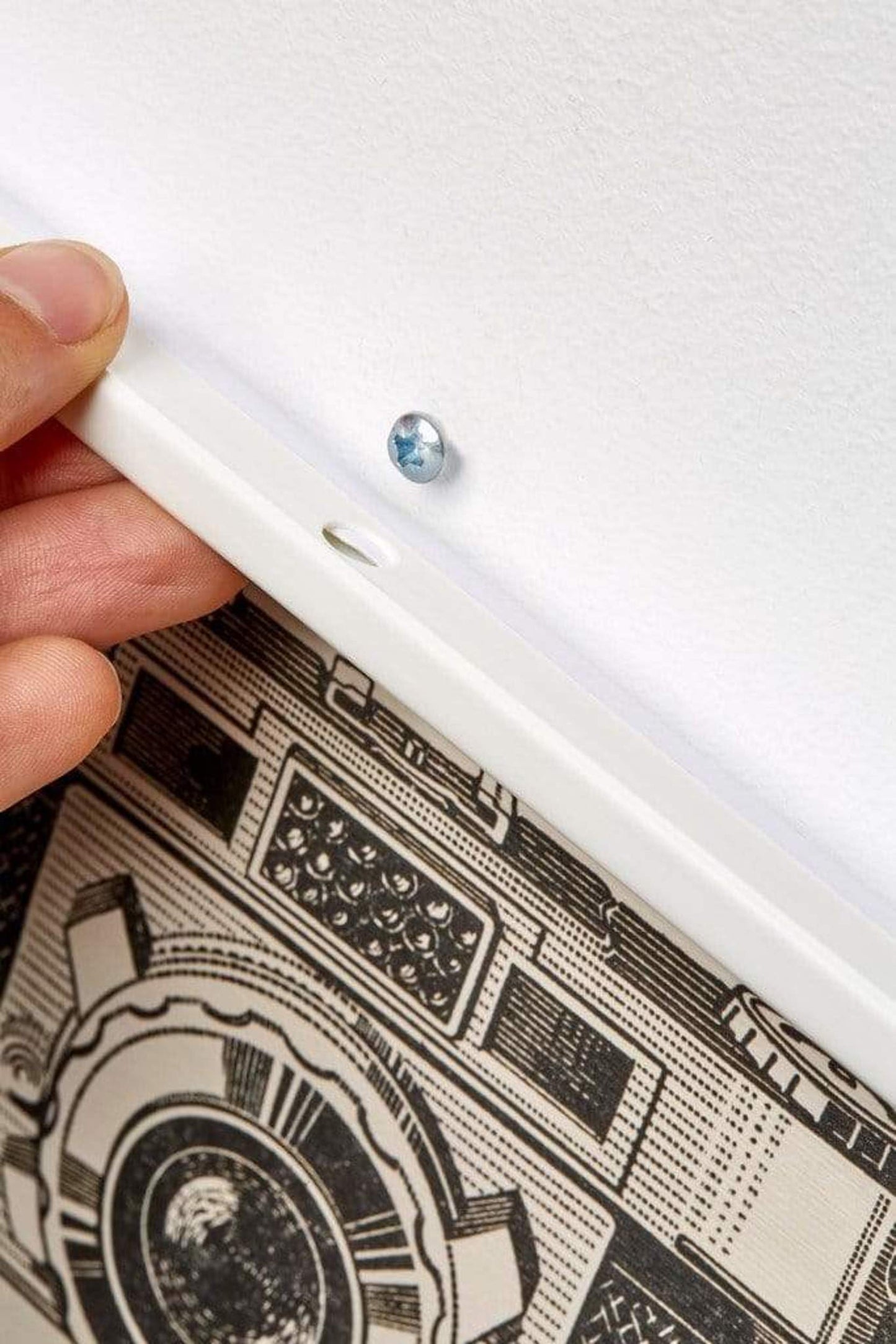 Posterhänger 61cm Weiß - Posterleiste mit Aufhängeloch