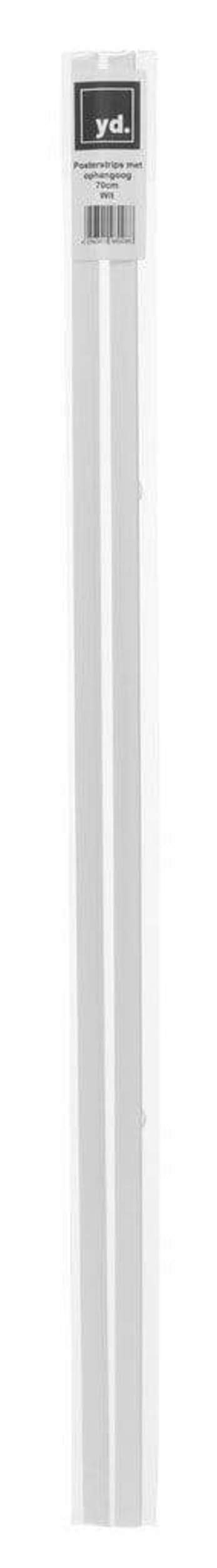 Posterhänger 70cm Weiß - Posterleiste mit Aufhängauge