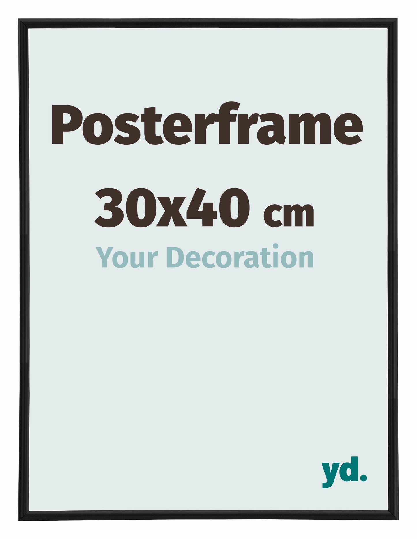 Posterrahmen 30x40cm Schwarz Matt Kunststoff Paris