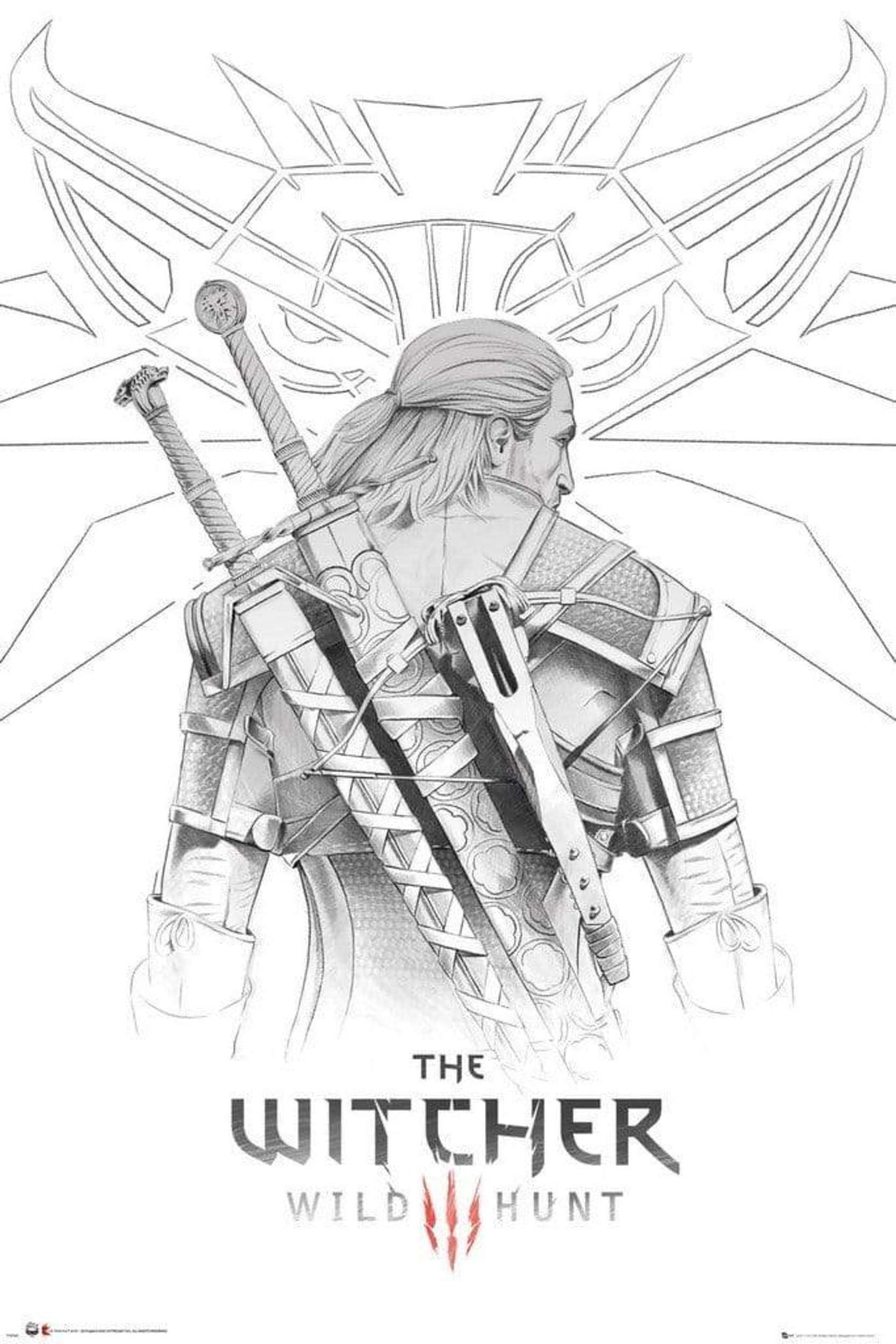 Poster The Witcher - Geralt Sketch 61x91,5cm