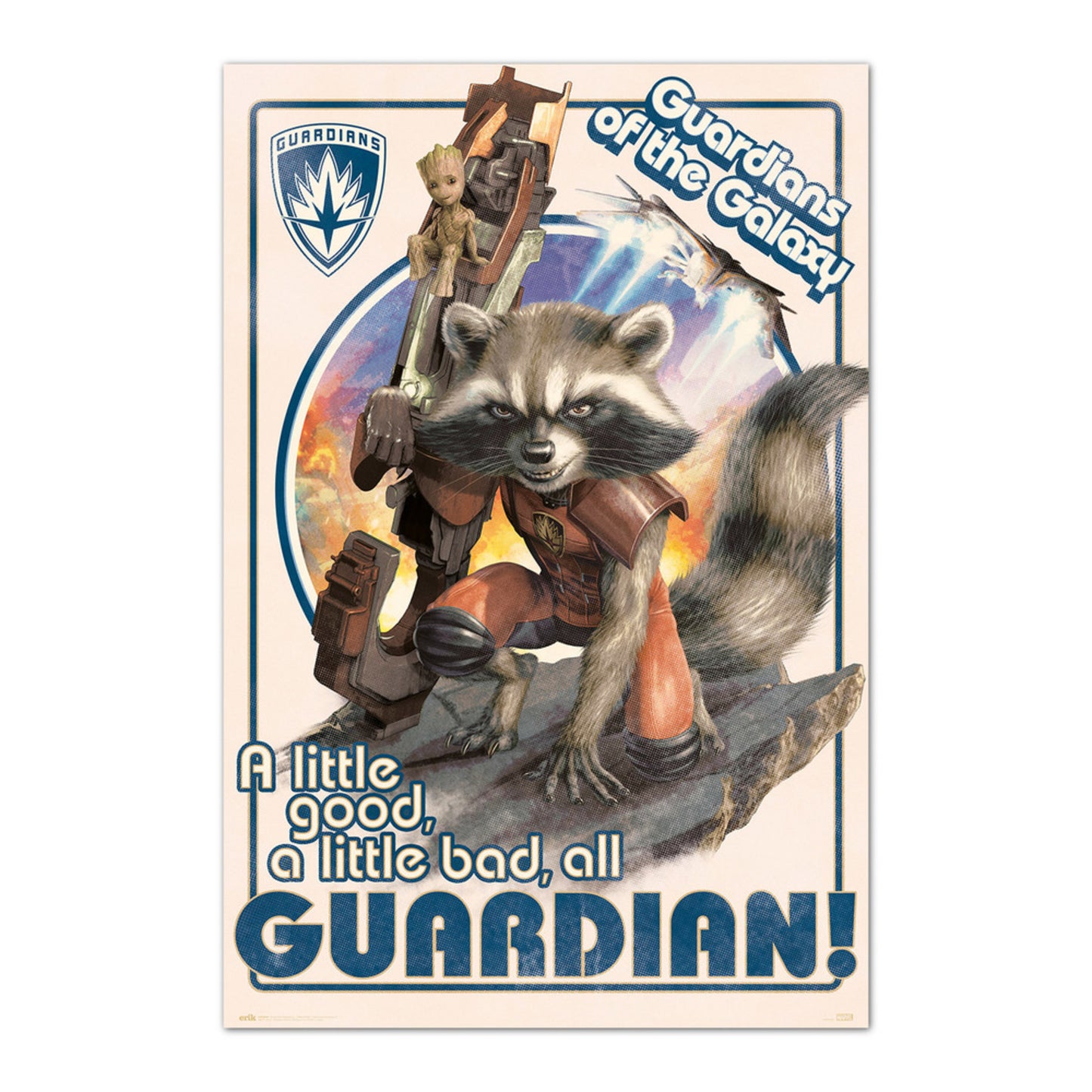 Poster Marvel Guardians of the Galaxy Rocket & Baby Groot 61x91,5cm