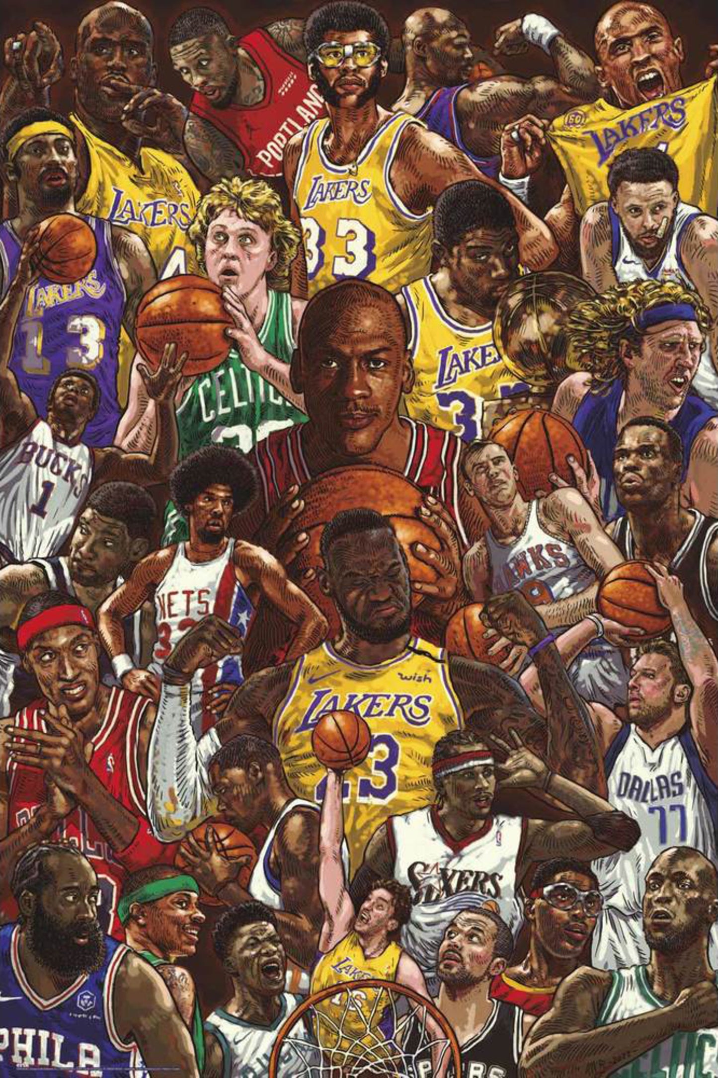 Poster Basketball Superstars 61x91,5cm