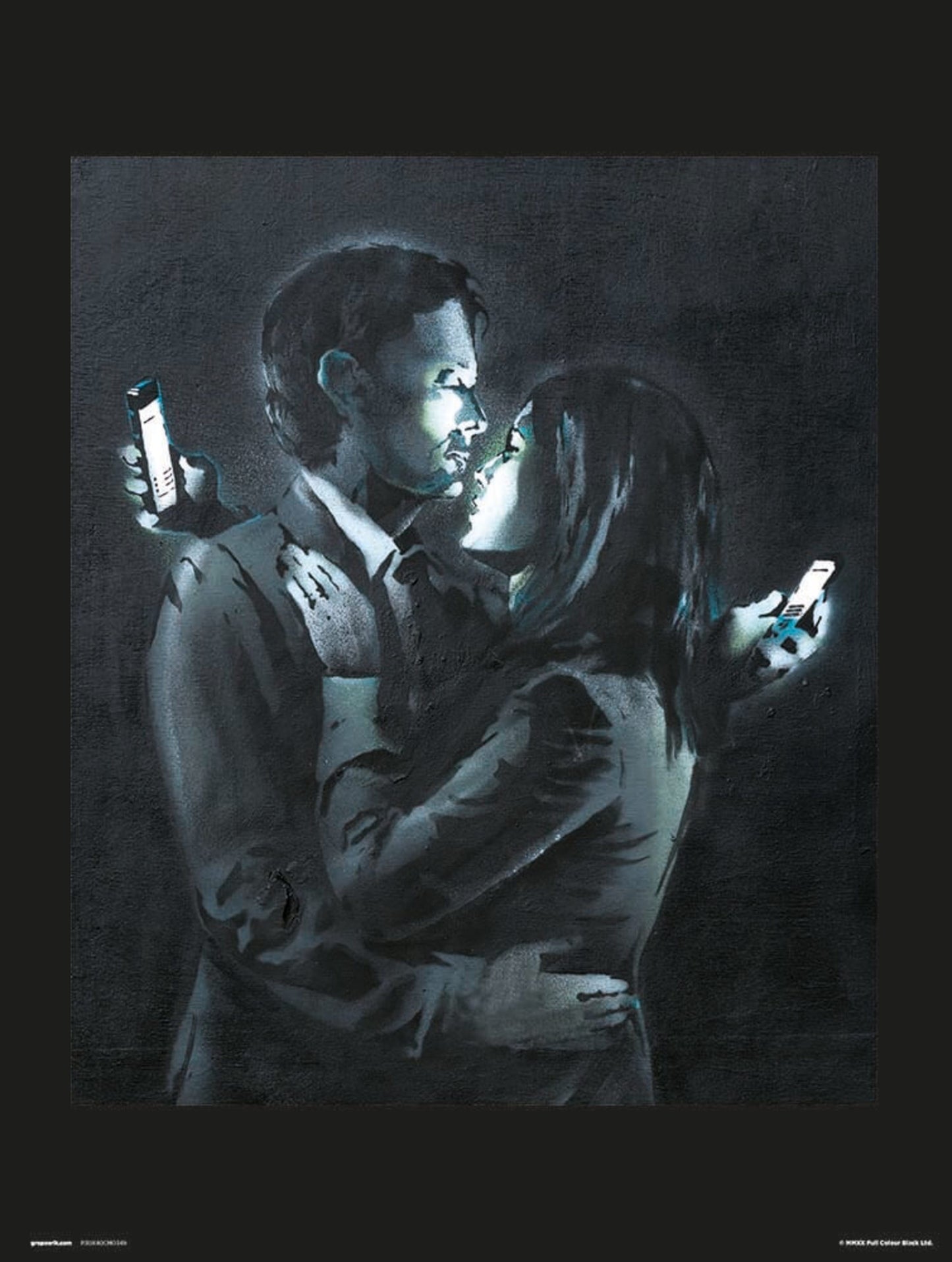 Kunstdruck Brandalised Mobile Phone Lovers Close 30x40cm