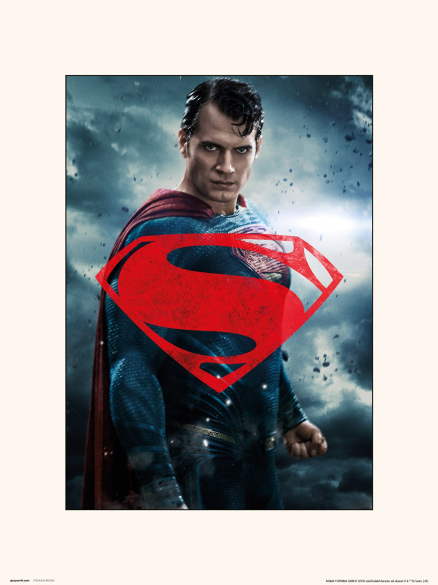 Kunstdruck DC Batman V Superman Superman Glyph 30x40cm