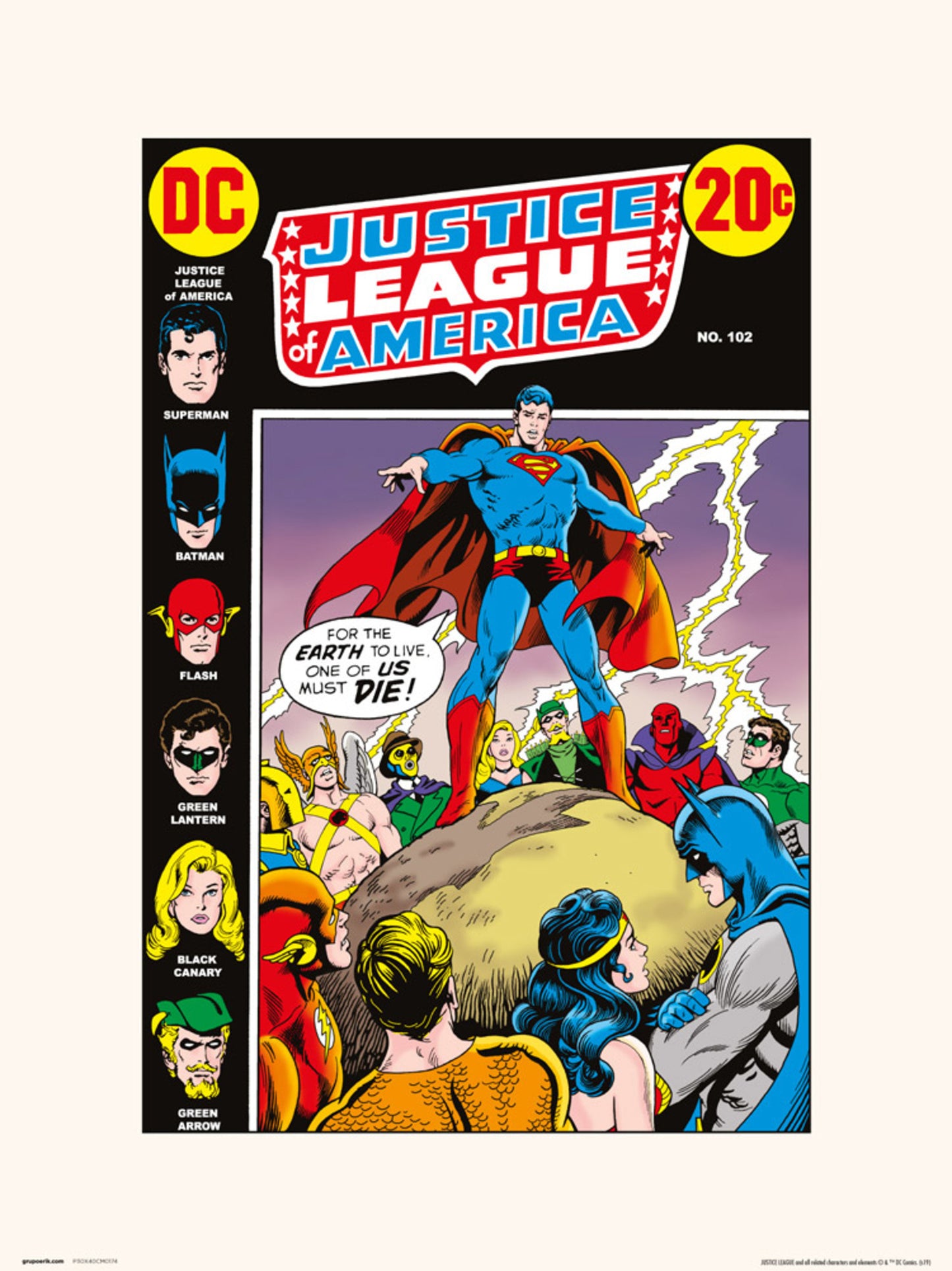 Kunstdruck DC Comics Justice Leage of America 102 30x40cm