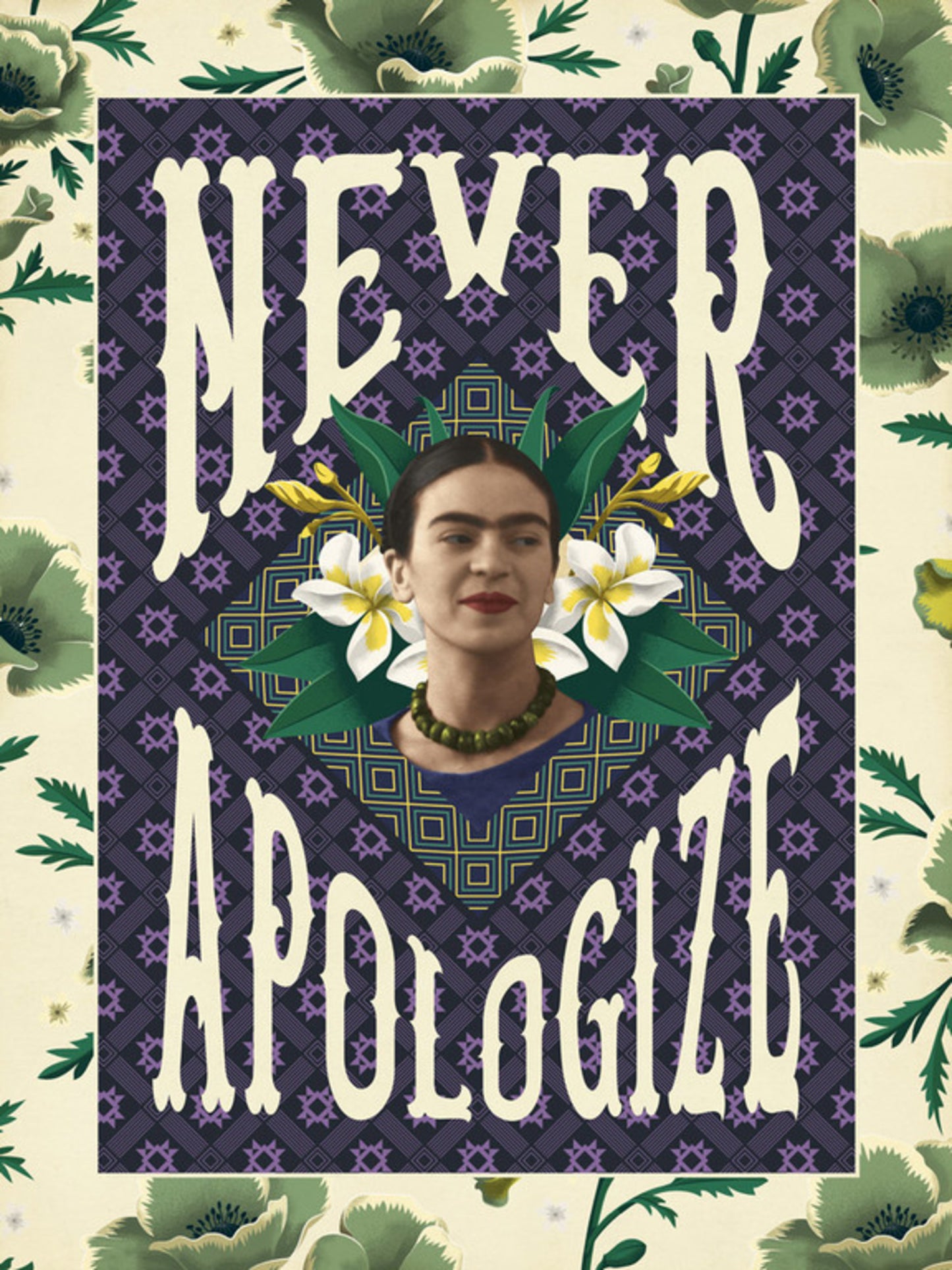 Kunstdruck Frida Kahlo Never Apologize 30x40cm