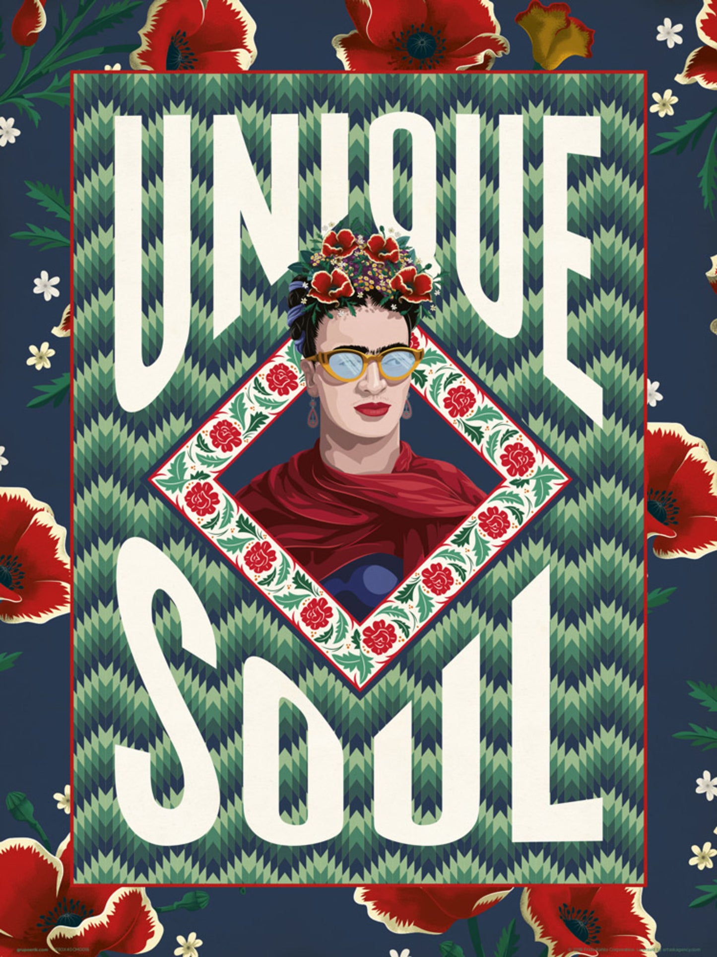 Kunstdruck Frida Kahlo Unique Soul 30x40cm