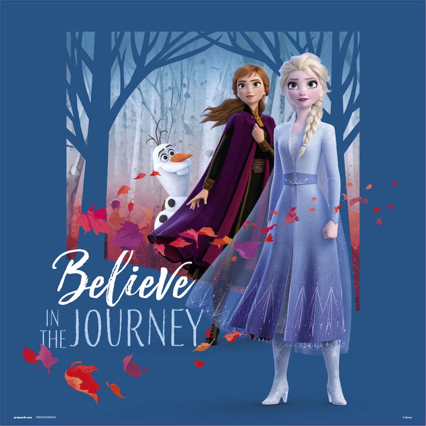 Kunstdruck Frozen Believe in the Journey 30x30cm