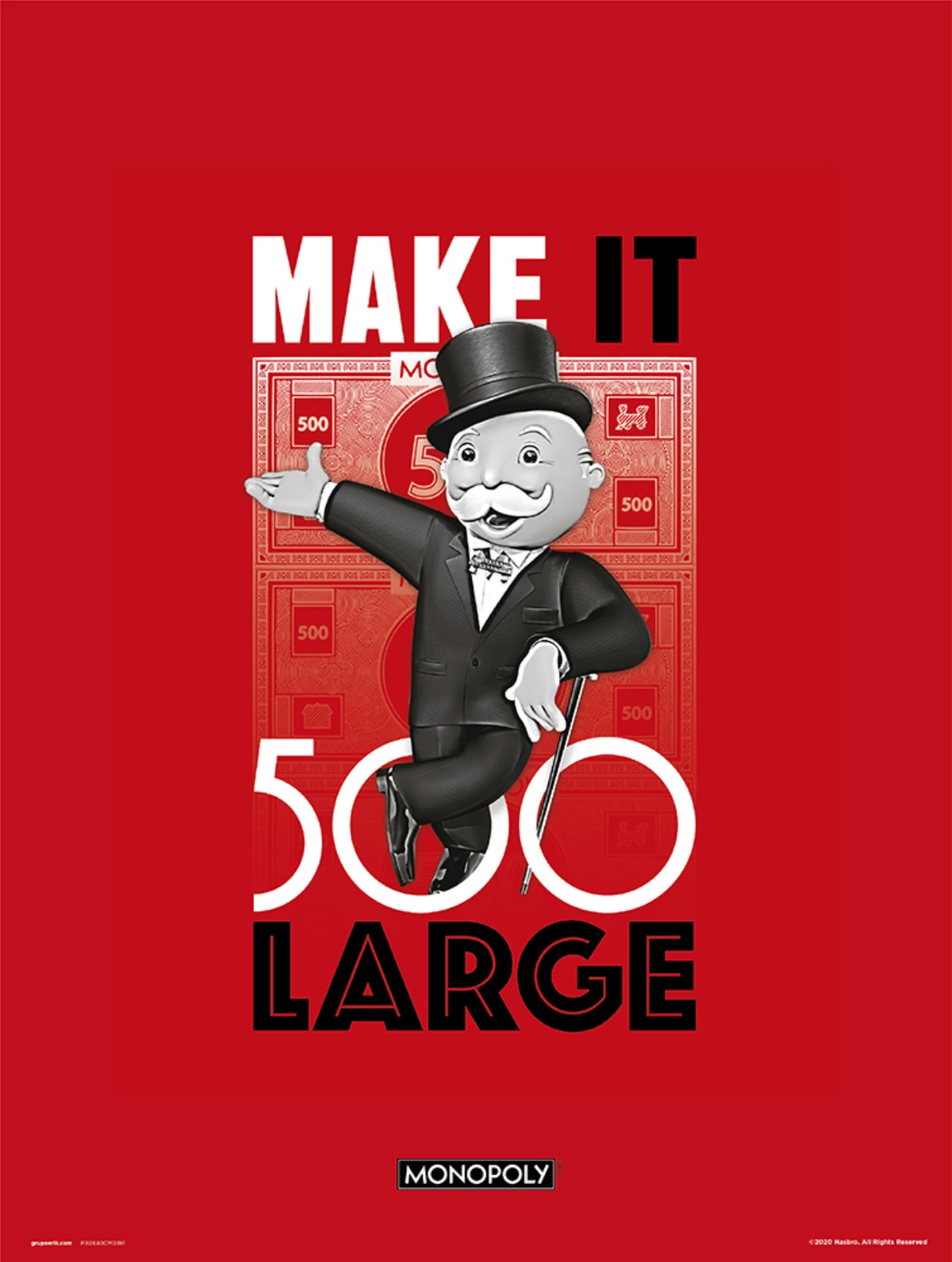 Kunstdruck Monopoly Make It 500 Large 30x40cm