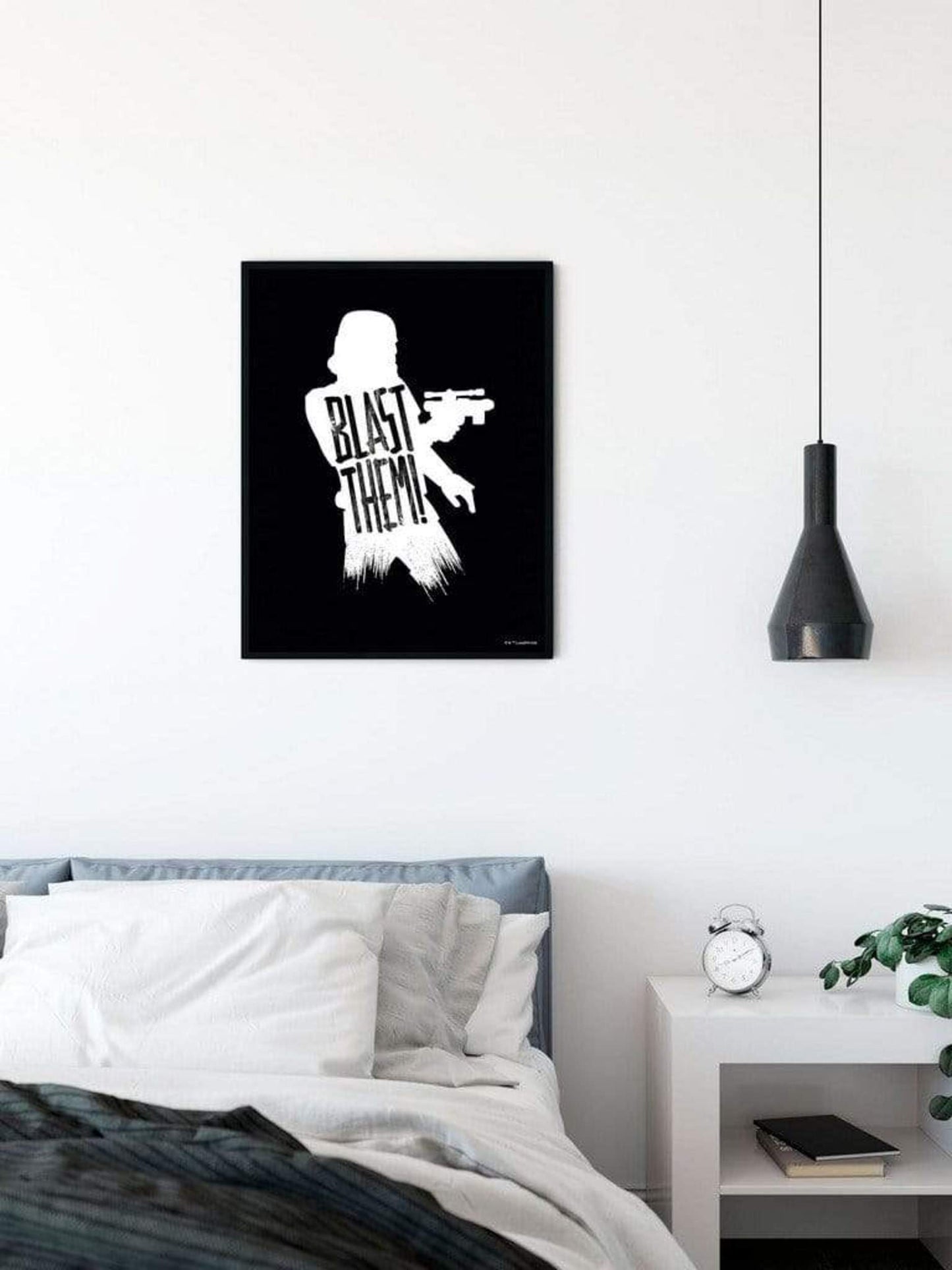 Kunstdruck Star Wars - Silhouette Quotes Stormtrooper 40x50cm
