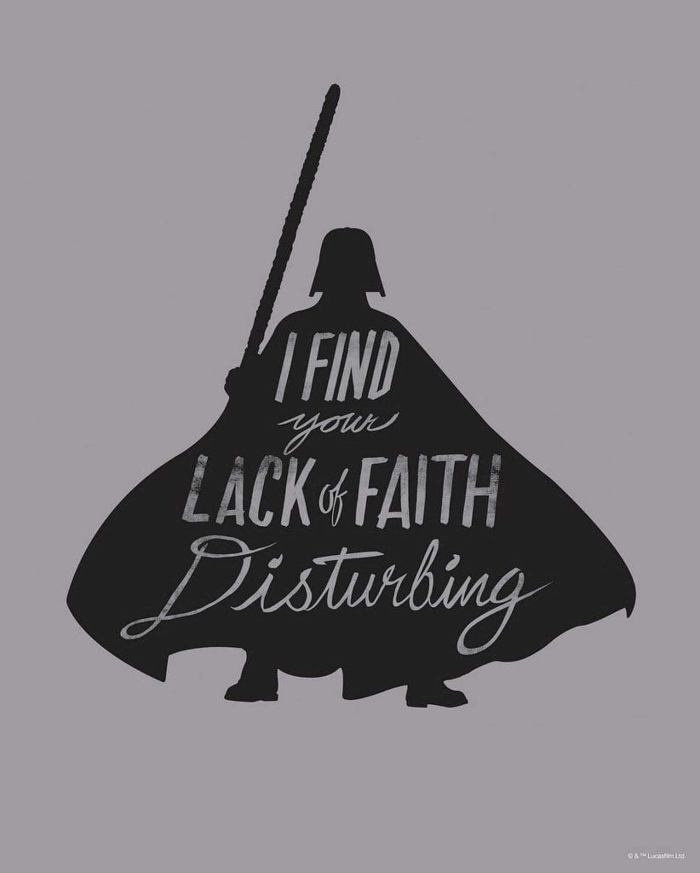 Kunstdruck Star Wars Silhouette Quotes Vader 40x50cm