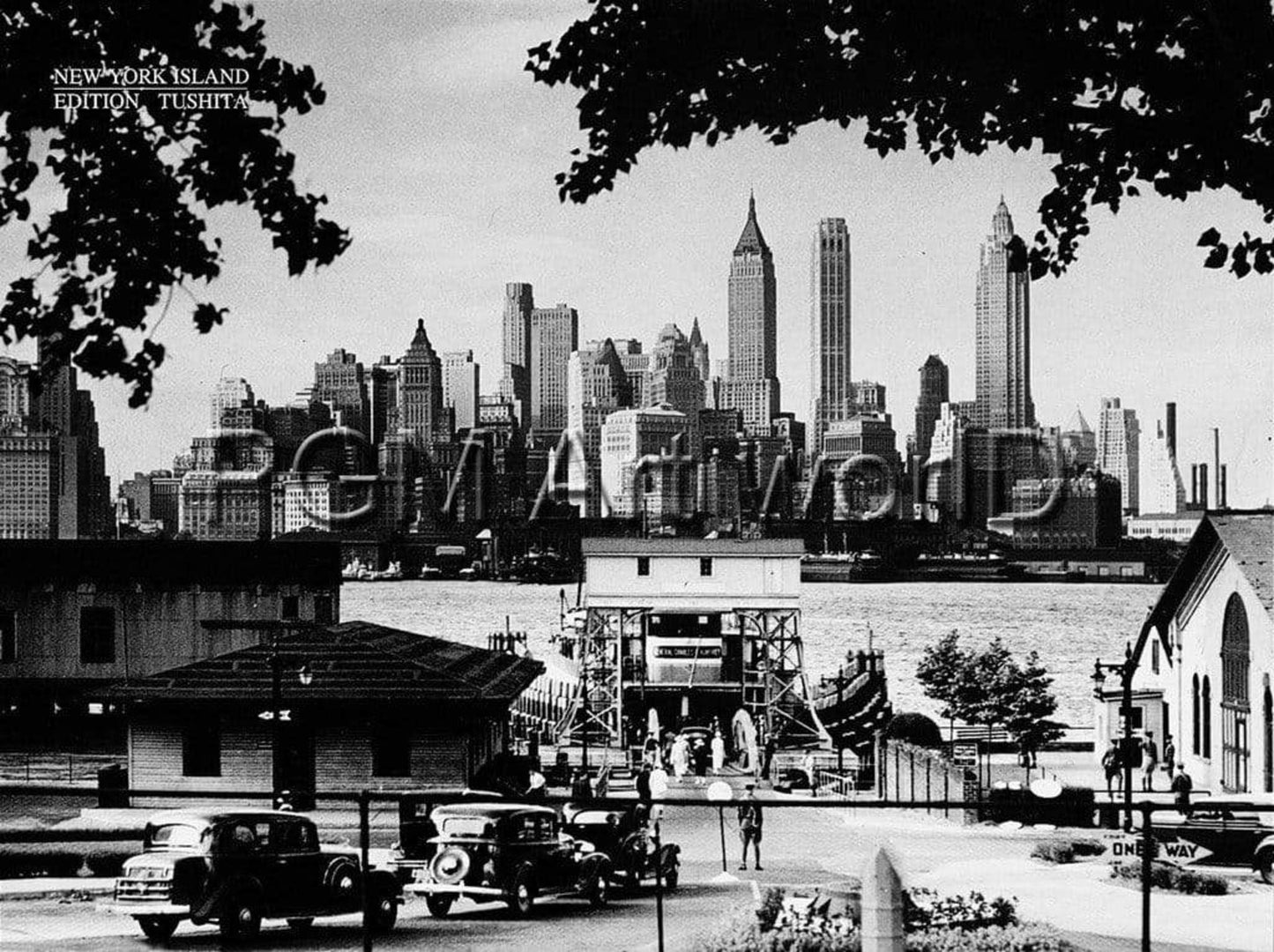 Kunstdruck Liby - New York Island 80x60cm