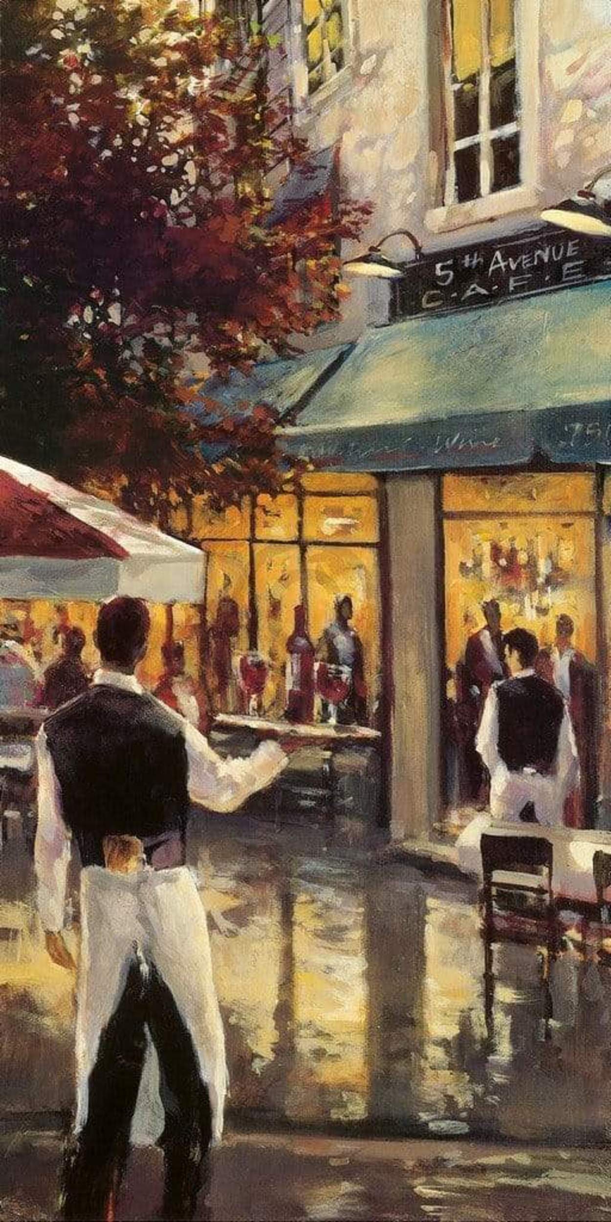 Kunstdruck Brent Heighton - 5th Ave Cafe 40x80cm