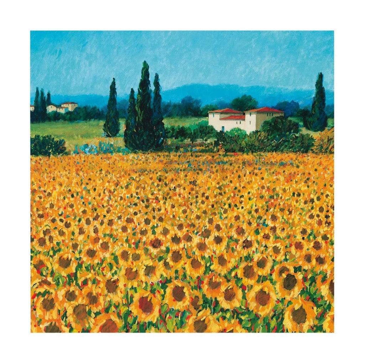 Kunstdruck Hazel Barker - Farm near Siena 61x61cm