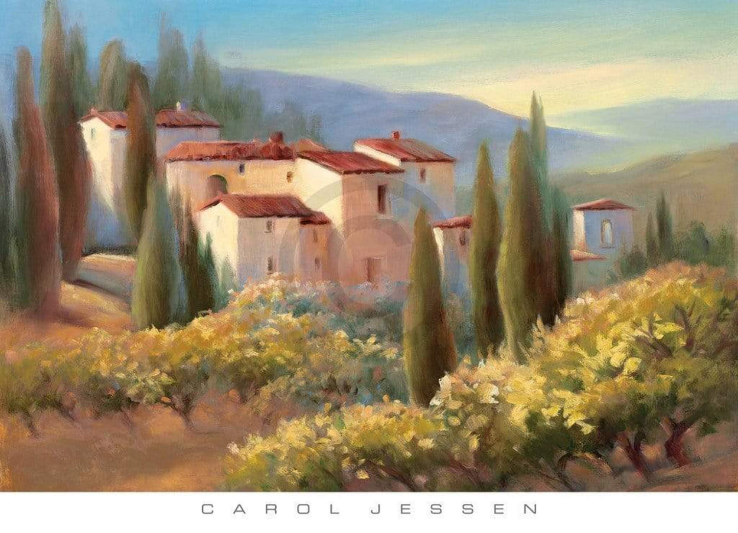 Kunstdruck Carol Jessen - Blue Shadow in Tuscany II 91x66cm