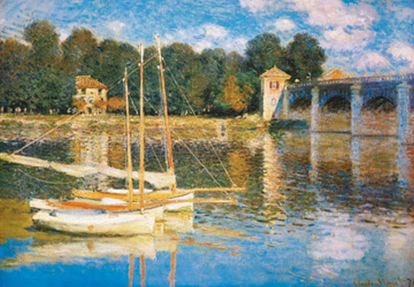 Kunstdruck Claude Monet - Le pont d'Argenteuil 98x68cm