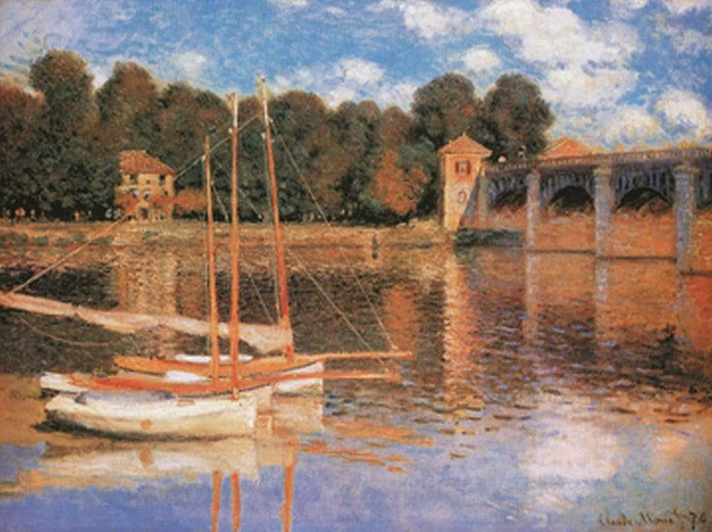 Kunstdruck Claude Monet - Il ponte di Argenteuil 80x60cm
