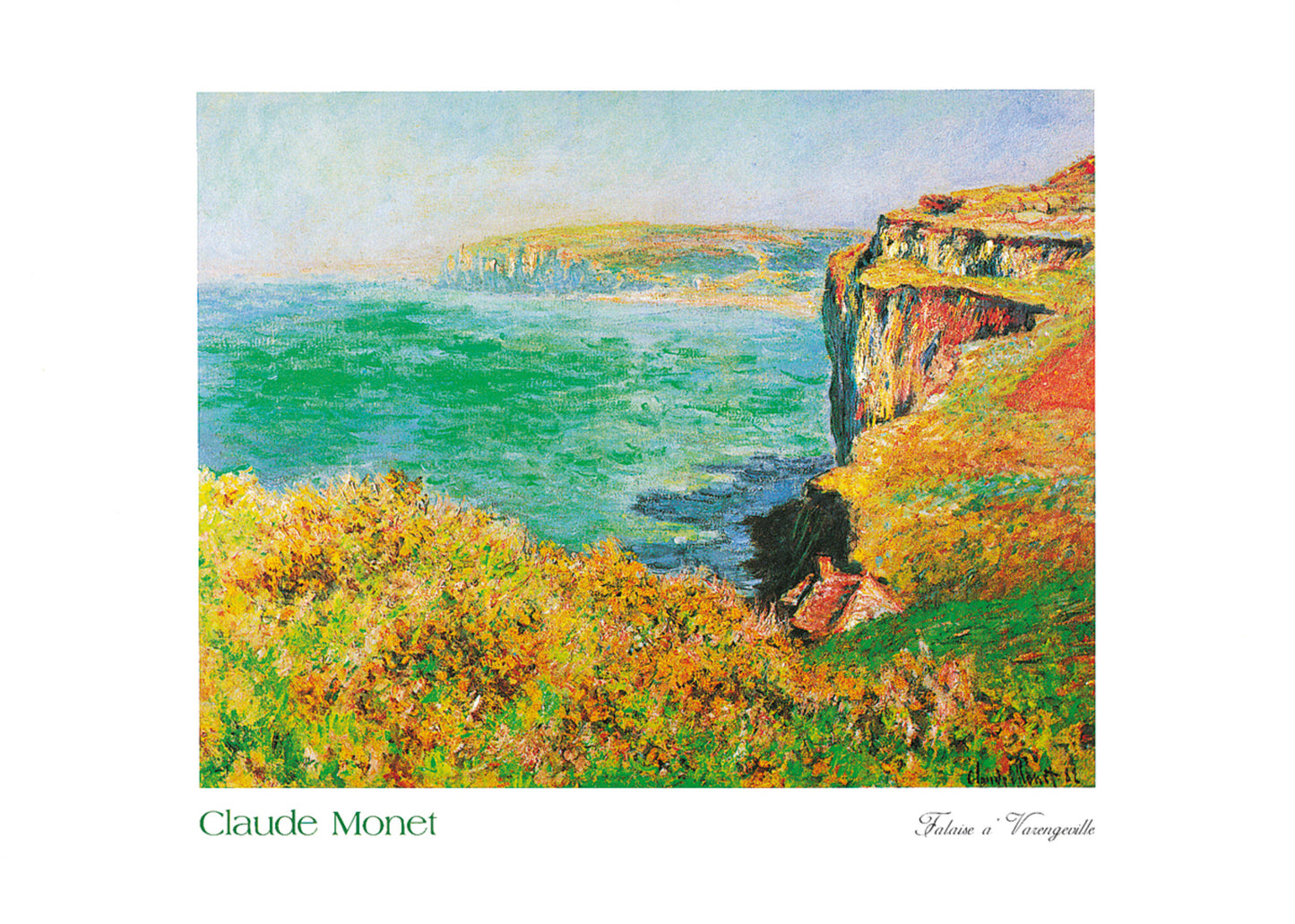 Kunstdruck Claude Monet - Falaise à Varengeville 70x50cm