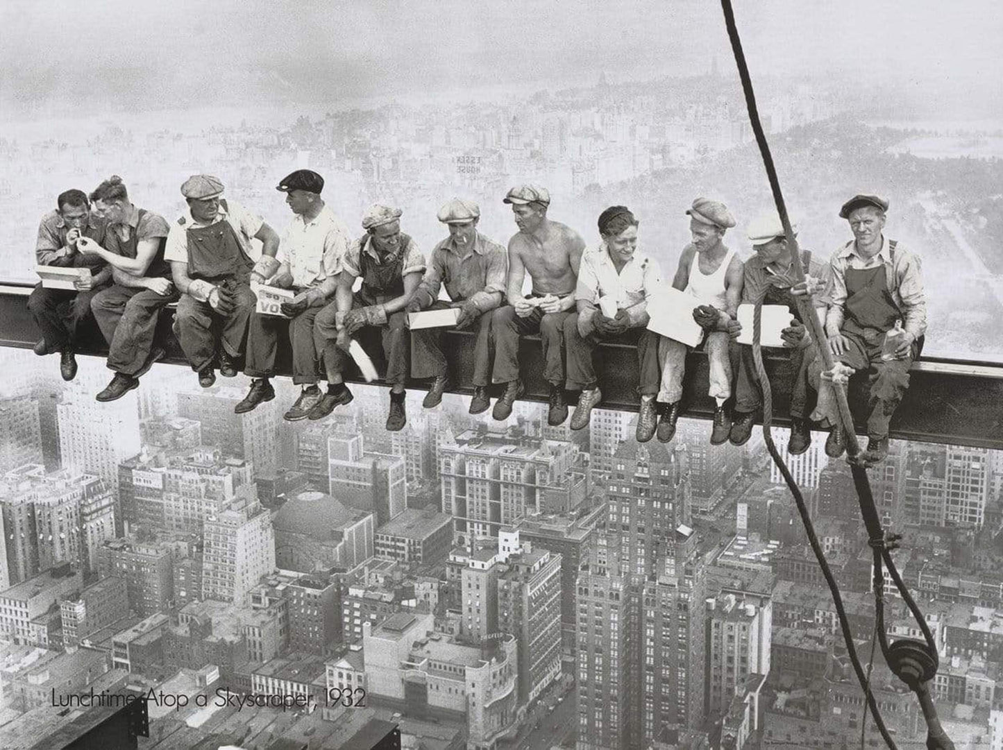 Kunstdruck Charles Ebbets - Eating above Manhattan 80x60cm