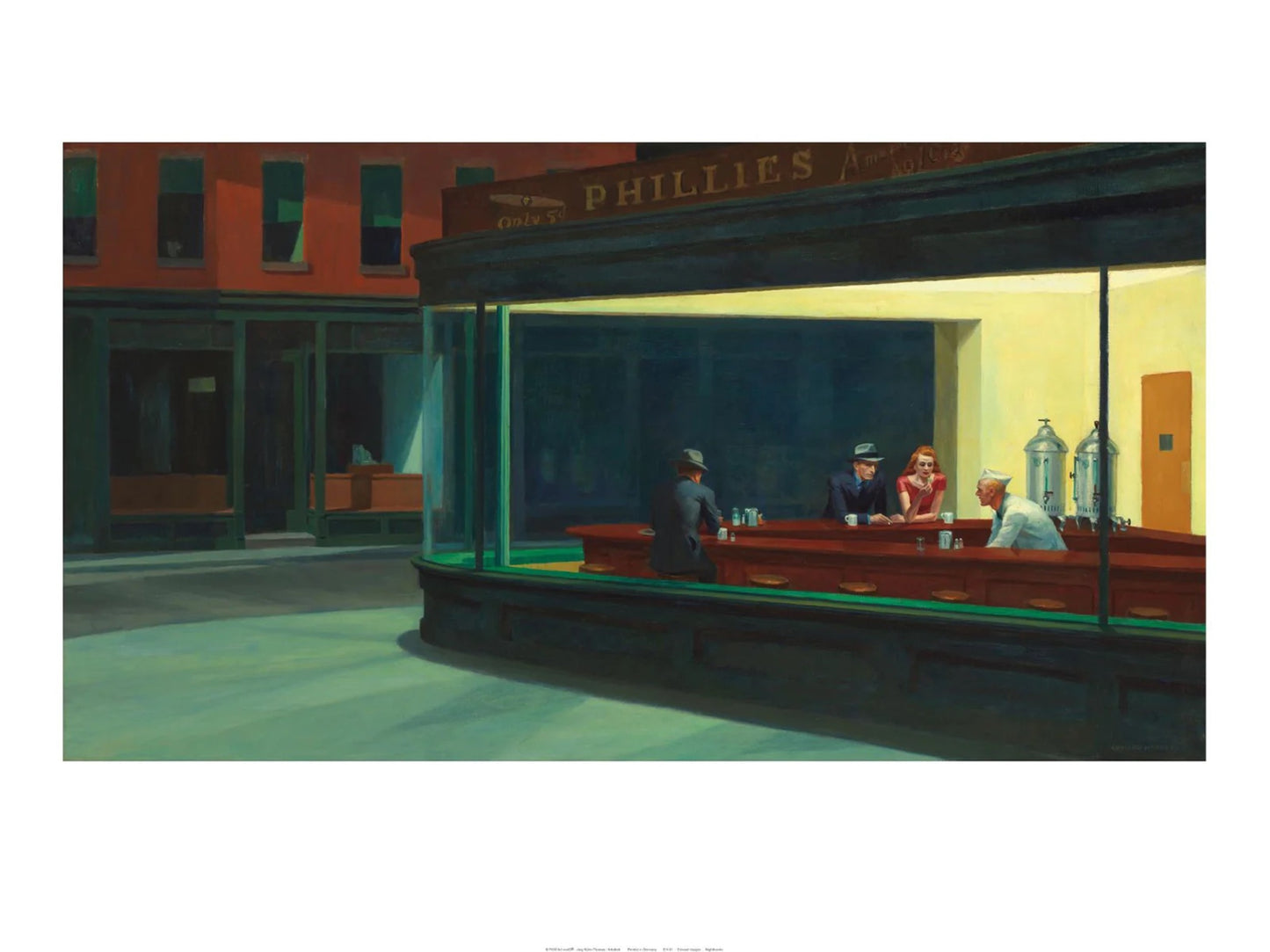 Kunstdruck Edward Hopper - Nighthawks 80x60cm