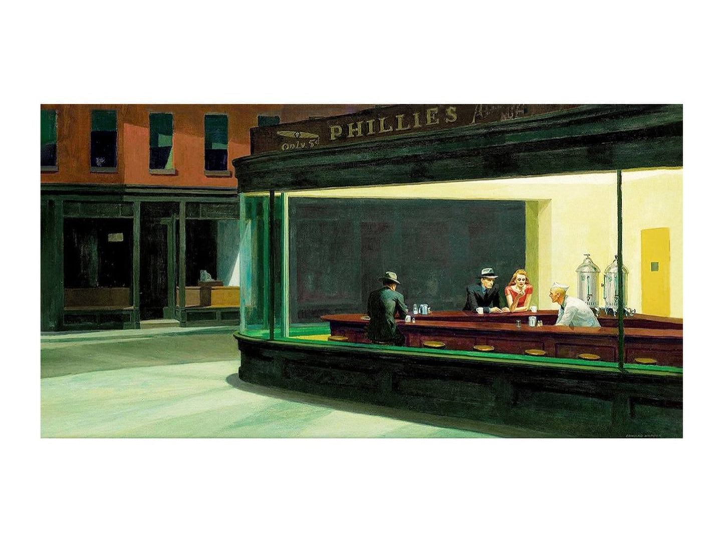 Kunstdruck Edward Hopper Nighthawks 40x30cm