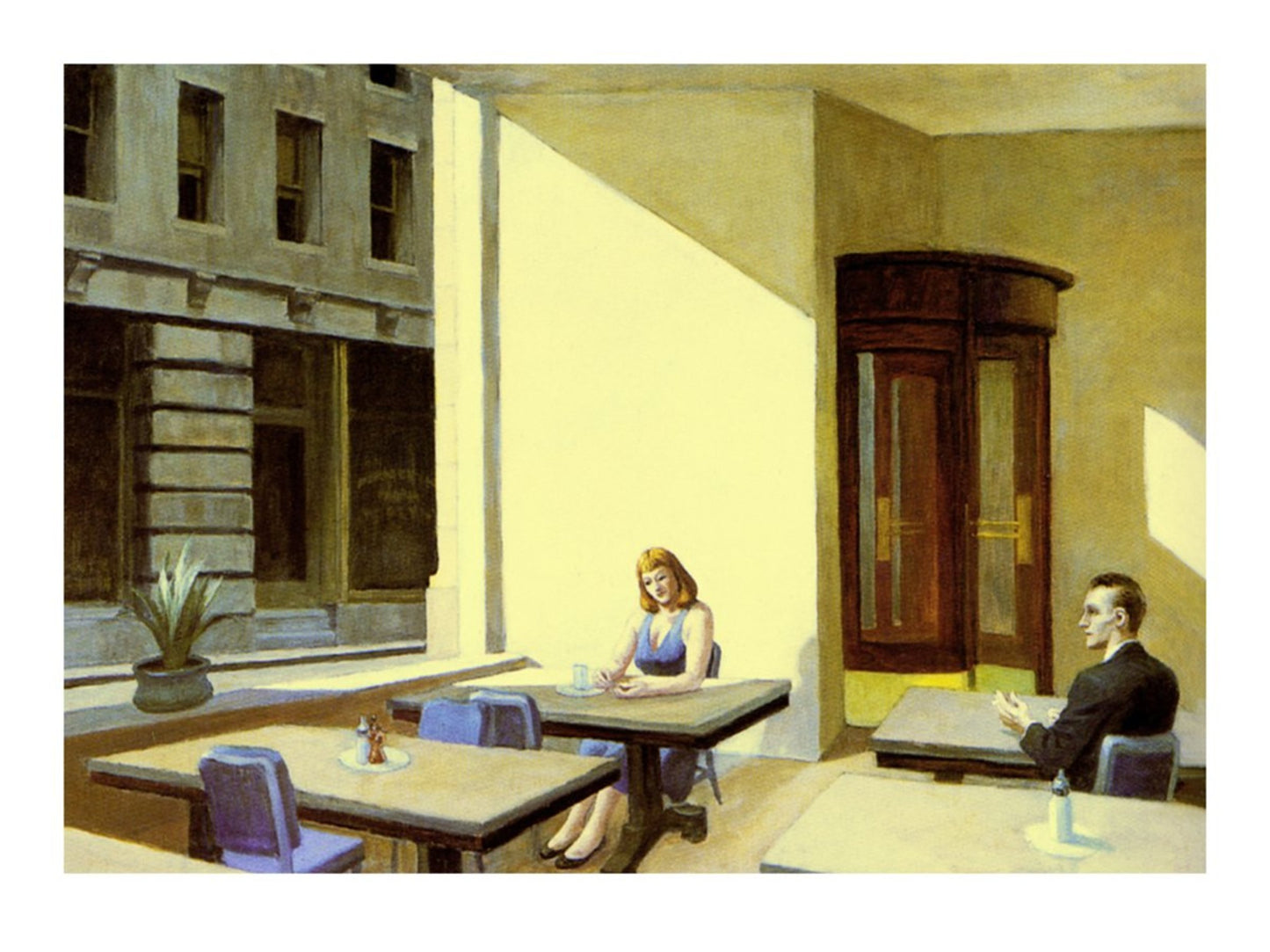 Kunstdruck Edward Hopper Sunlight in a Cafeteria 40x30cm