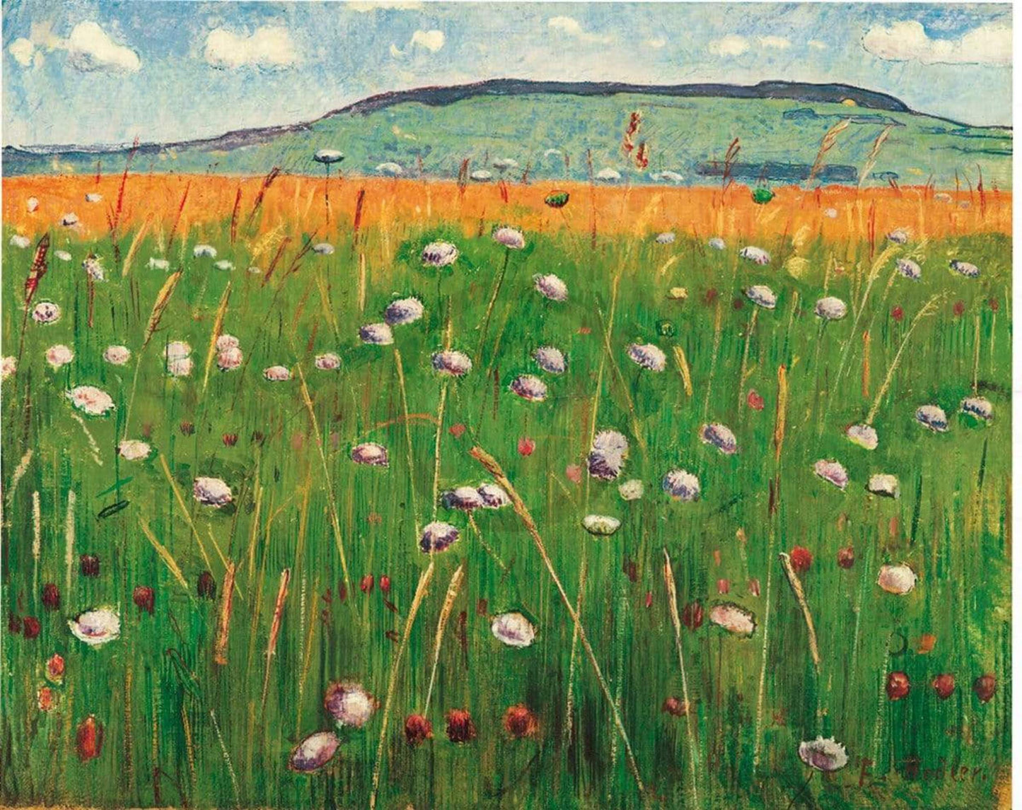 Kunstdruck Ferdinand Hodler - Wiesenstück 1900/1902 60x48cm