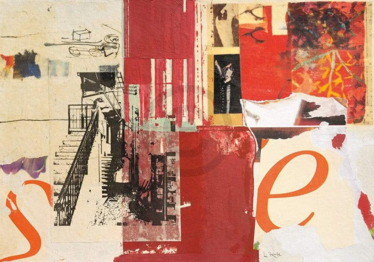 Kunstdruck Helmut Ranftl - Teamwork I 100x70cm