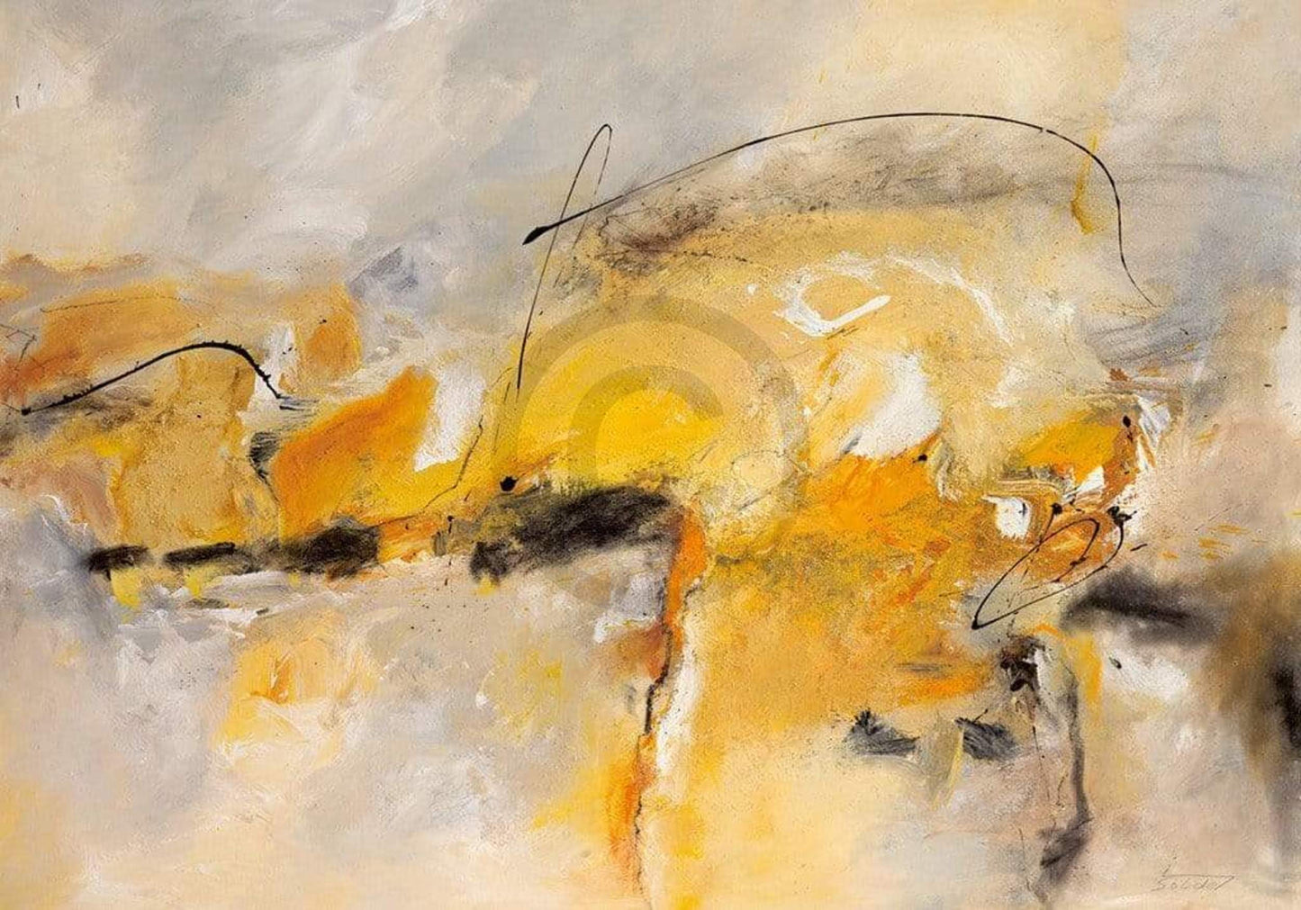 Kunstdruck Isolde Folger - Giallo II 100x70cm