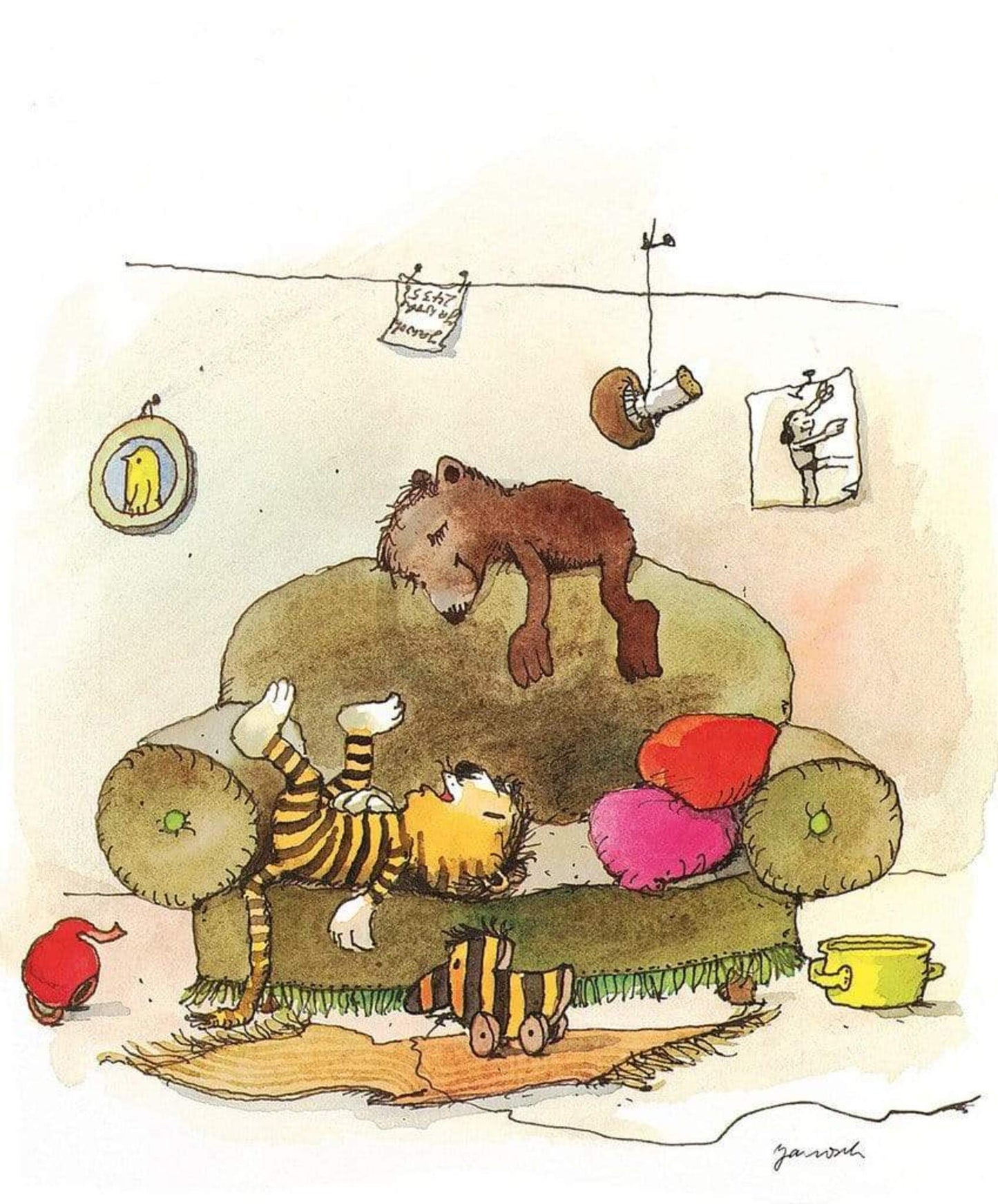 Kunstdruck Janosch - Mittagsruhe 48x58cm